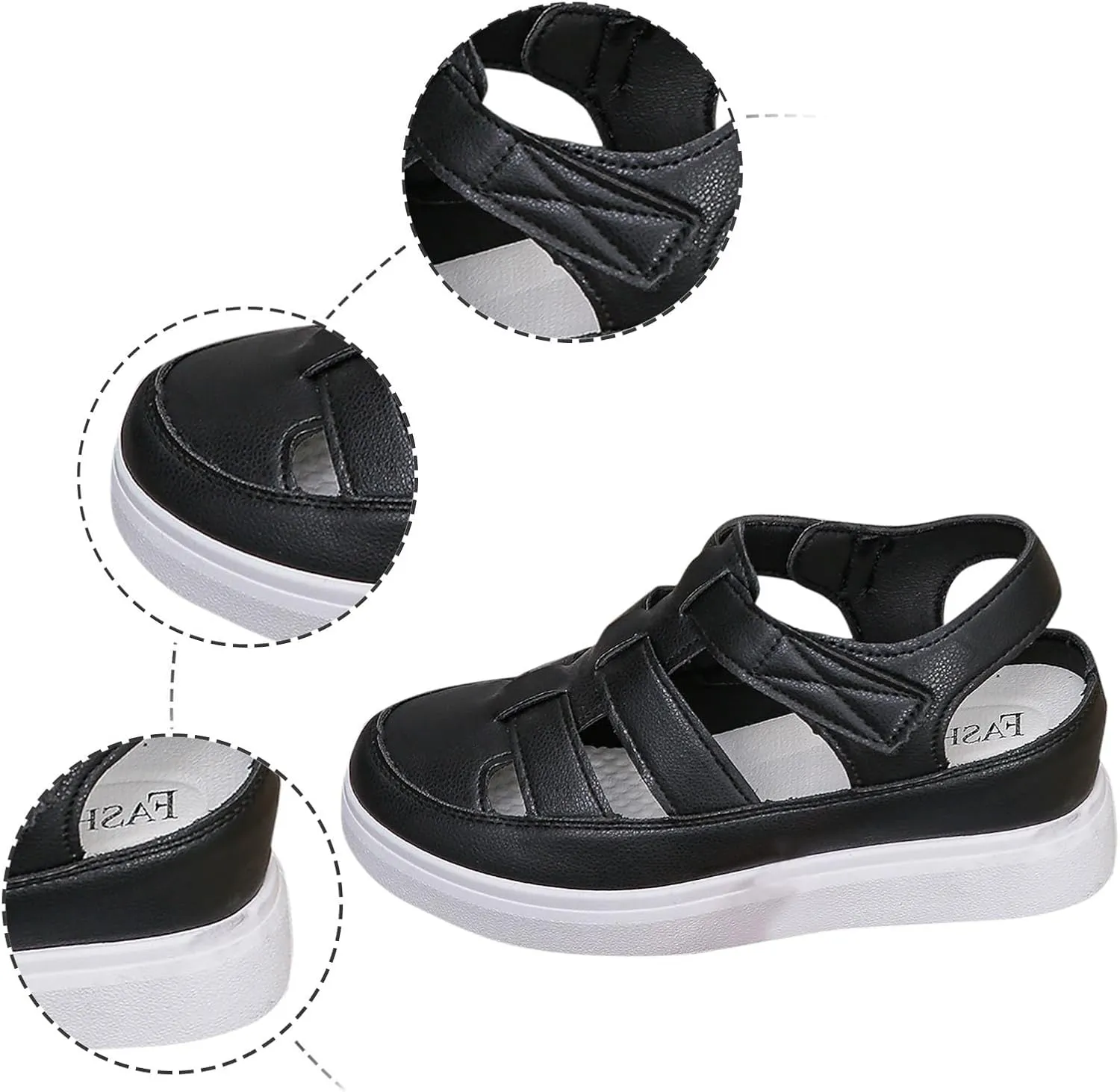 2024 Summer Women's Wedge Heel Thick Sole With Elevated Hollow Out Fashion Sports Sandals Rose Dress Sandals for Women