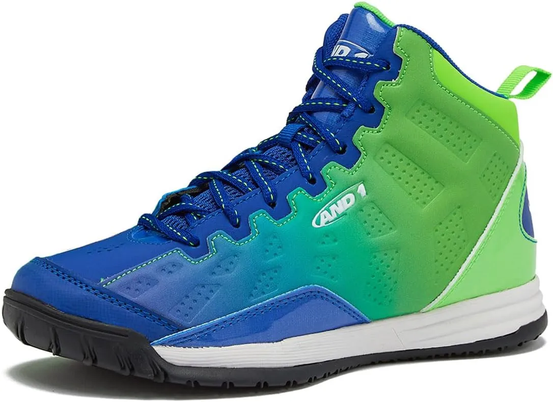 AND1 Showout Girls & Boys Basketball Shoes Kids, Boys High Top Sneakers, Youth Size 1 to 7 Kids Basketball Shoes Boys