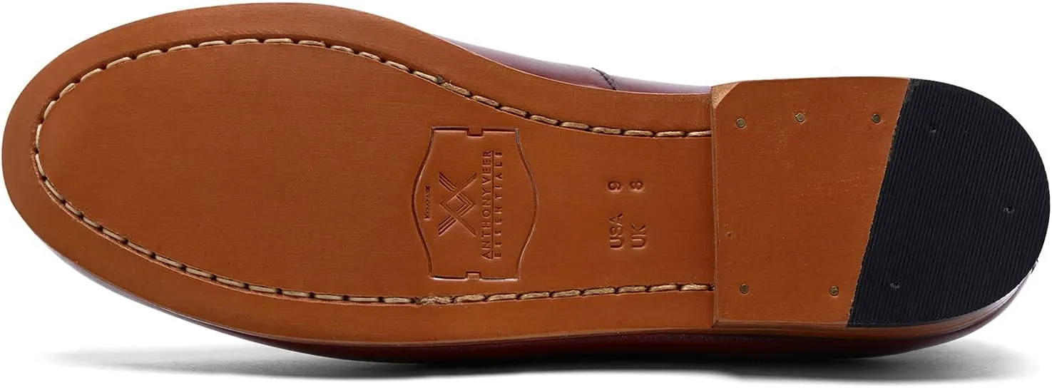 Anthony Veer Filmore Bit Loafers for Men | Slip-On | Blake Stitch Construction | Fully Leather Lined | Ortholite Cushion Leather Footbed | Leather Outsole