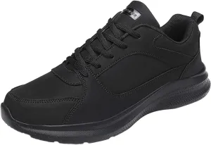 Arch Support Non Slip Minimalist Shoes for Men Breathable Comfort Walking Shoe Breathable Lace Up Shoes for Men