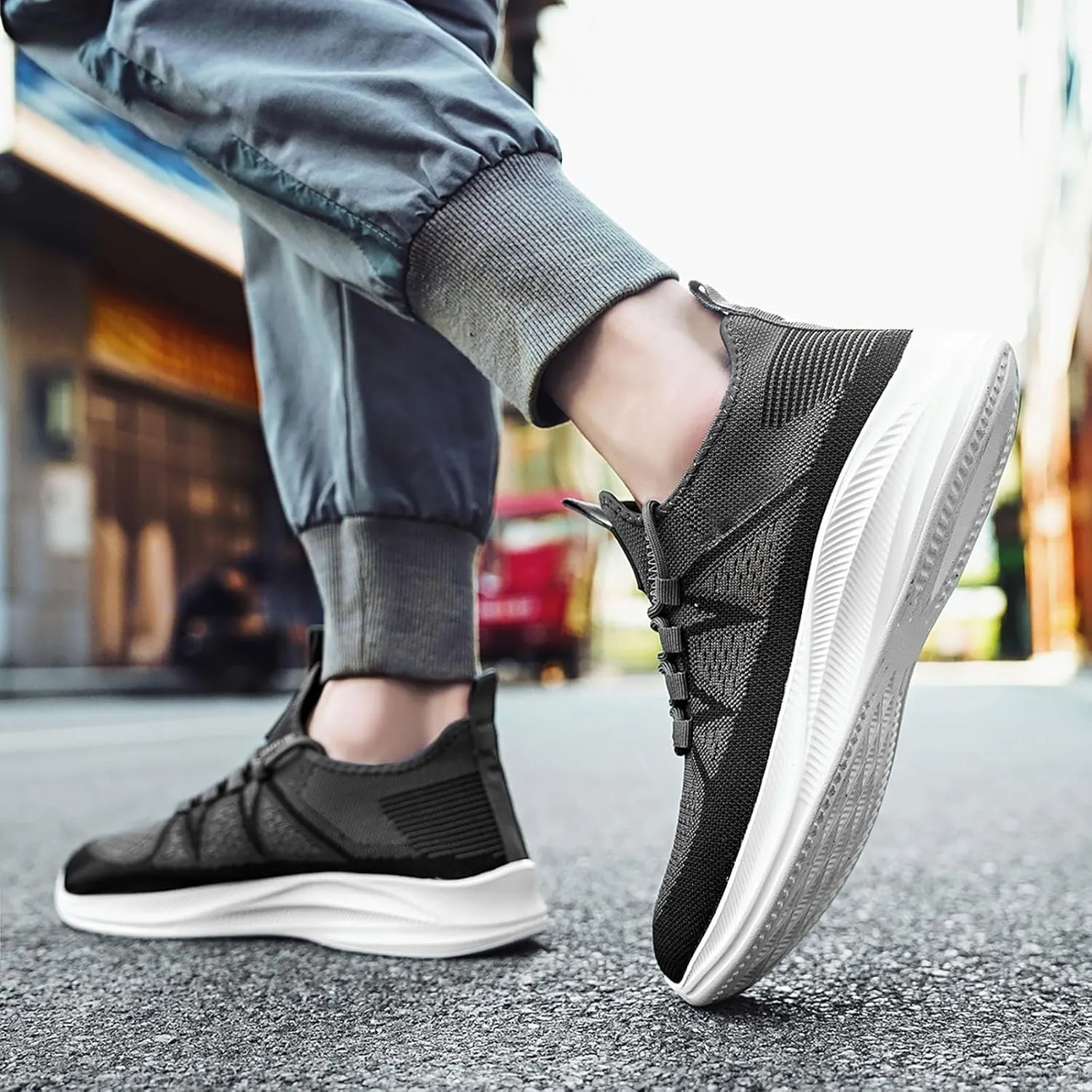 Arch Support Sports Shoes for Men Fashion Breathable Running Shoes Cushion Sneakers Comfortable for Men