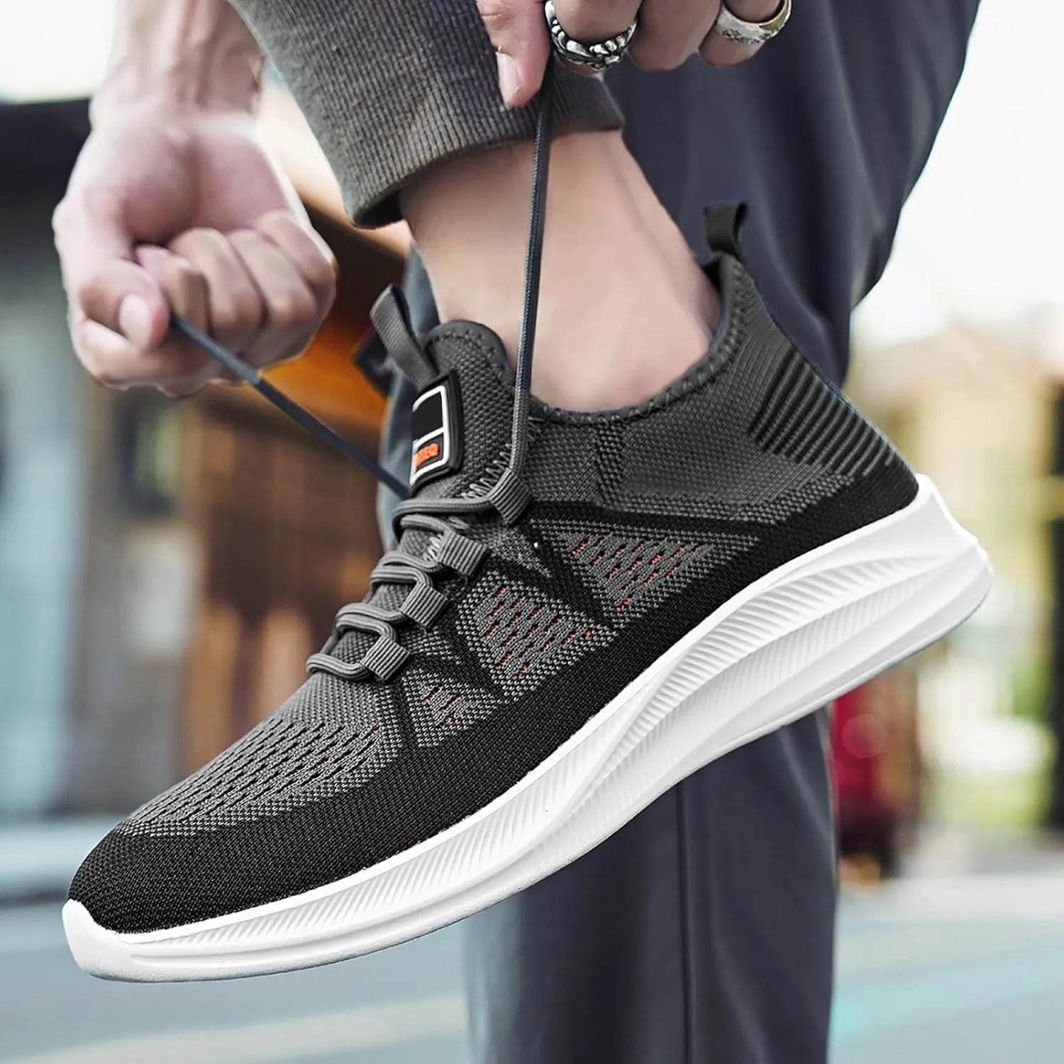 Arch Support Sports Shoes for Men Fashion Breathable Running Shoes Cushion Sneakers Comfortable for Men