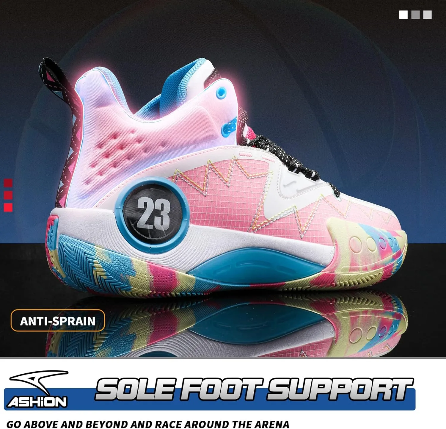 ASHION Kids Youth Basketball Shoes Non-Slip Boys High Top Sneakers Girls School Trainers