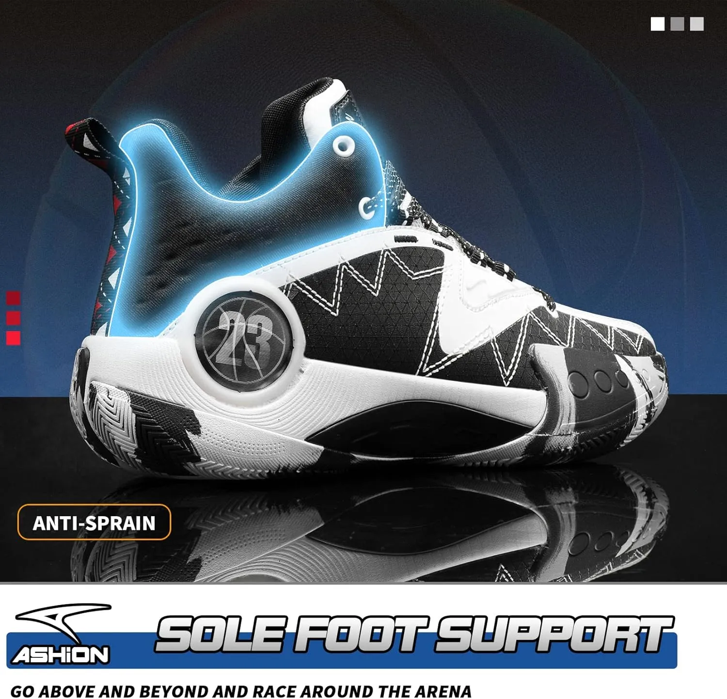ASHION Kids Youth Basketball Shoes Non-Slip Boys High Top Sneakers Girls School Trainers