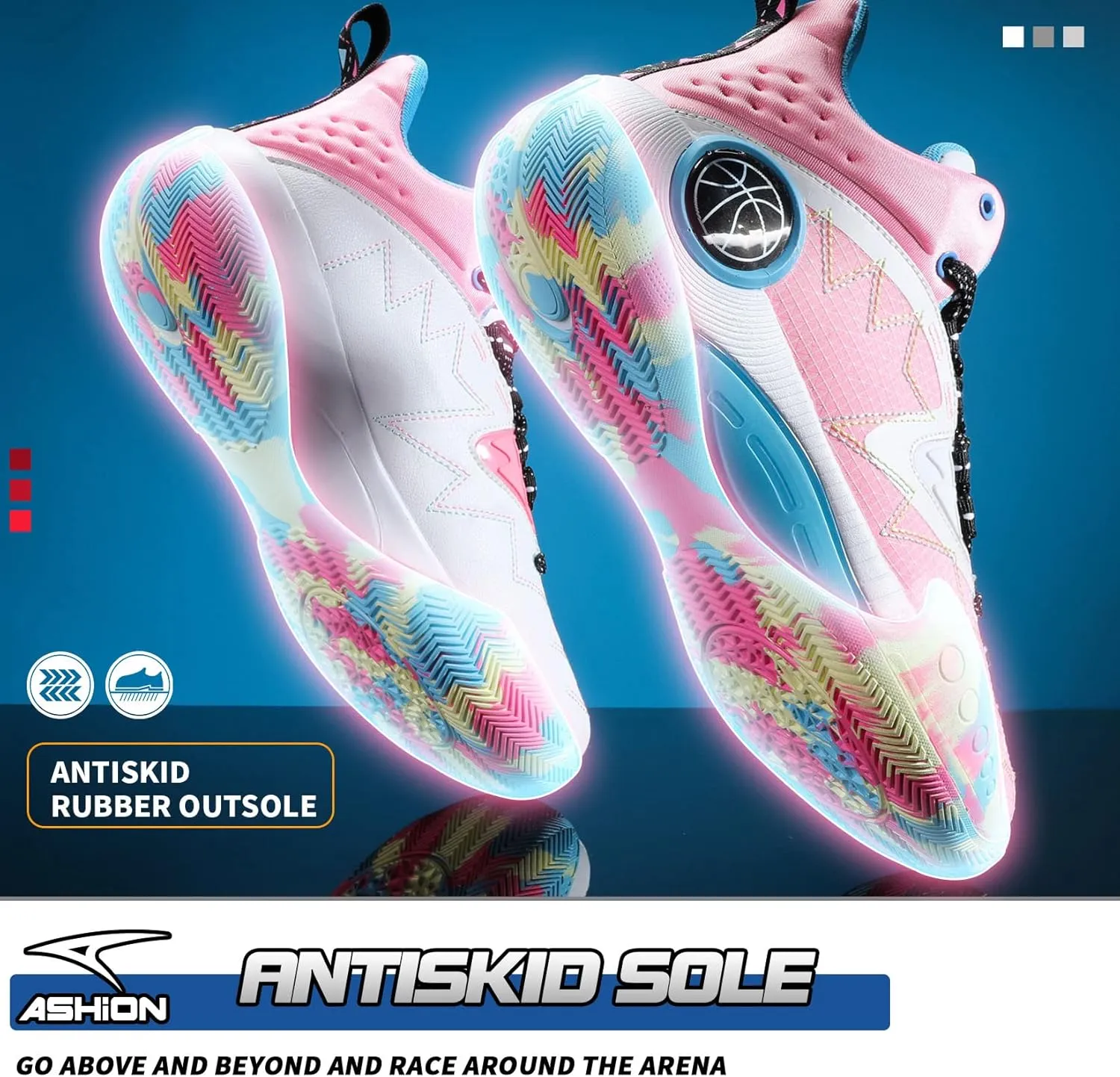 ASHION Kids Youth Basketball Shoes Non-Slip Boys High Top Sneakers Girls School Trainers