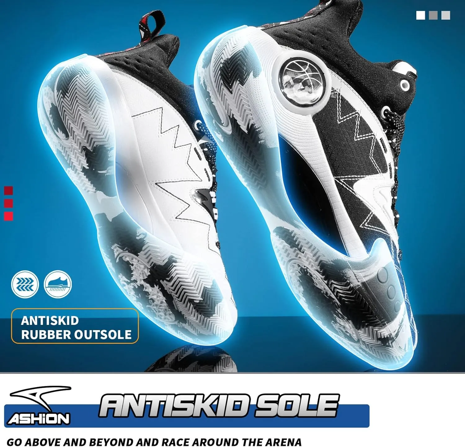 ASHION Kids Youth Basketball Shoes Non-Slip Boys High Top Sneakers Girls School Trainers