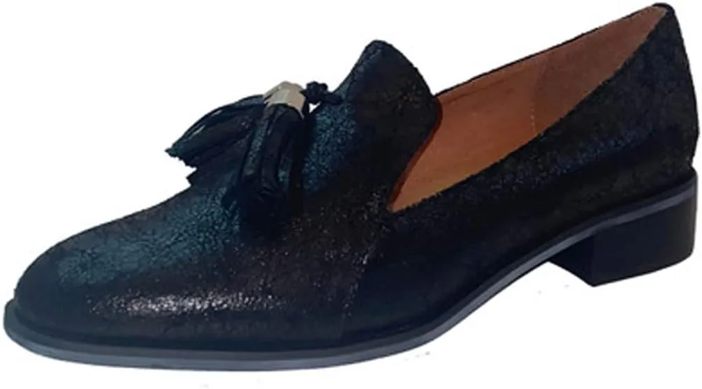Authentic Robrts Floral Leather Mule Heel Sandal - Black Leather Rose Mule - Women's Designer Shoes - Women's Fashion Shoes