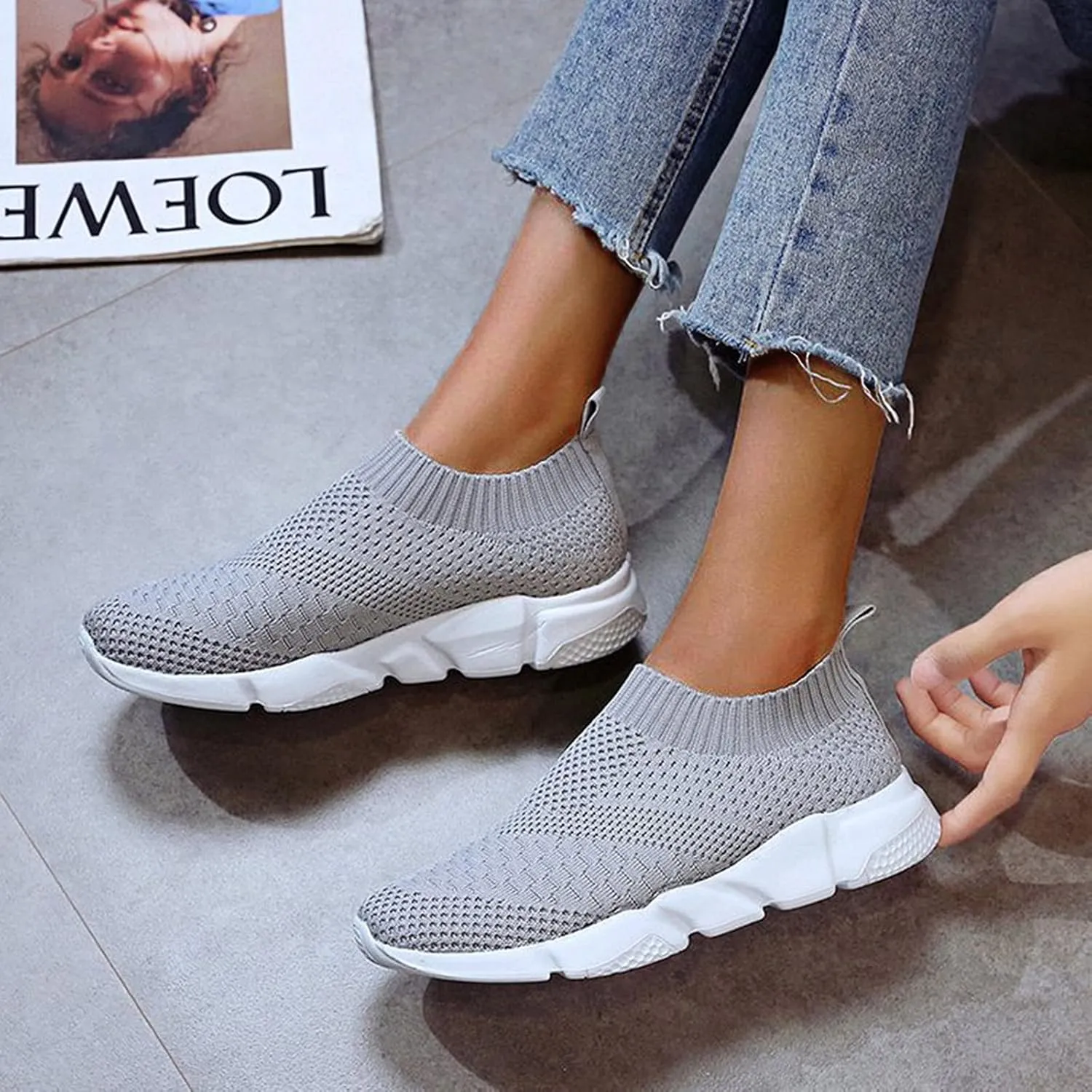Black Slip Ons Women Sneakers Slip On Shoes Women Dressy Black Non Slip Shoes for Women Back Support White High Top Sneakers for Women Comfy Open Toe Flats Shoes Women Dressy Cute