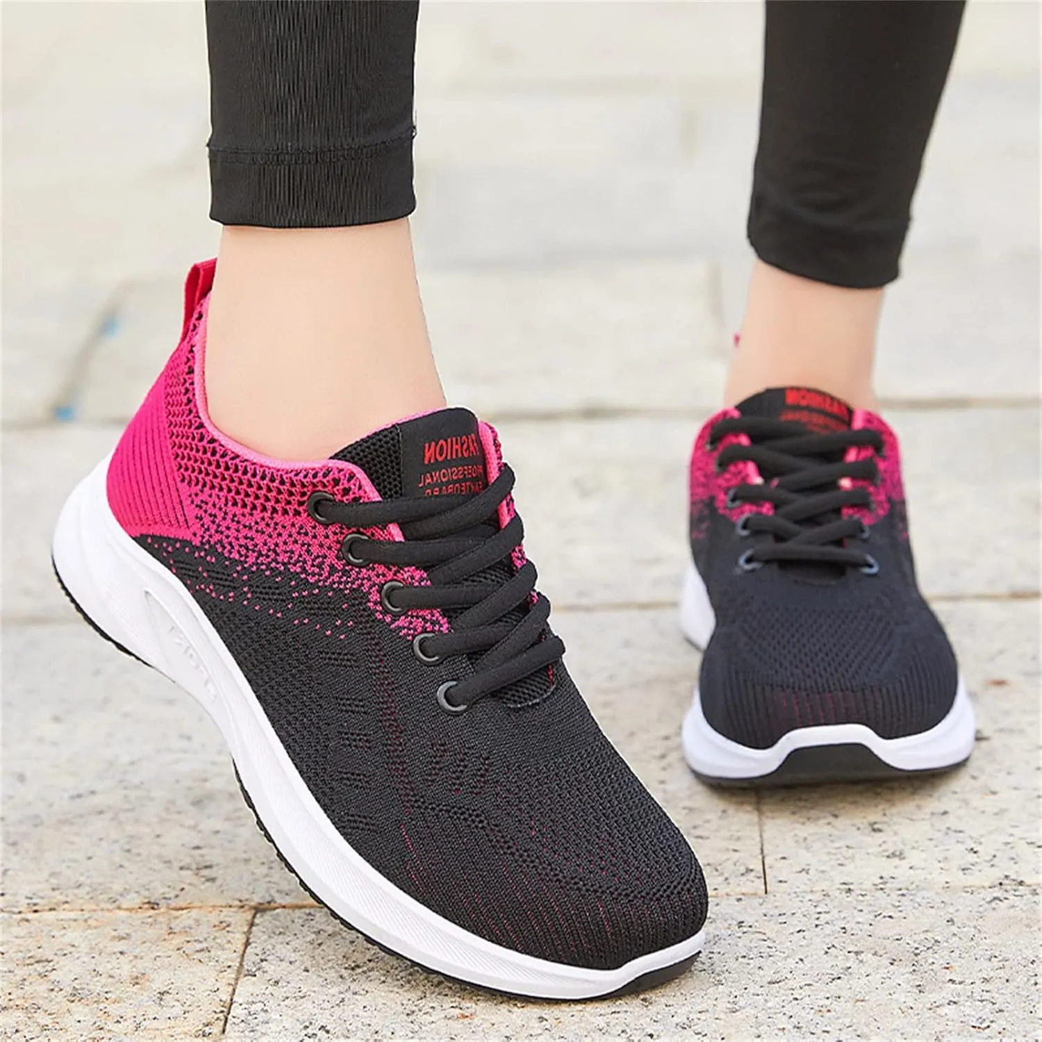 Black Wedge Gym Shoes for Women Women Shoes Size 8 Slip On Boots Walking Shoes for Women with Arch Support and Comfort Women Sneakers Size 6 Wide Tenis Antideslizante para Mujer De Cocina