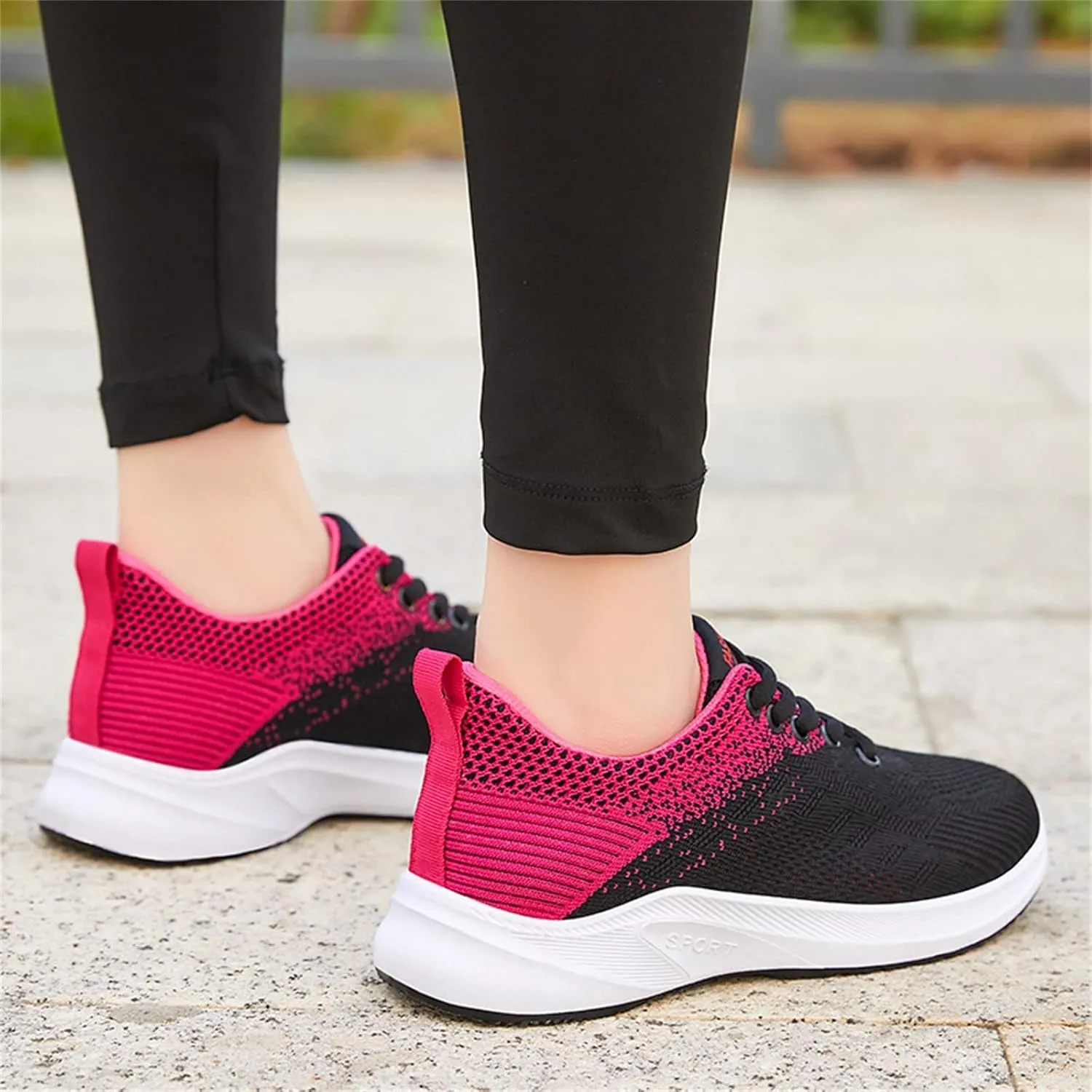 Black Wedge Gym Shoes for Women Women Shoes Size 8 Slip On Boots Walking Shoes for Women with Arch Support and Comfort Women Sneakers Size 6 Wide Tenis Antideslizante para Mujer De Cocina