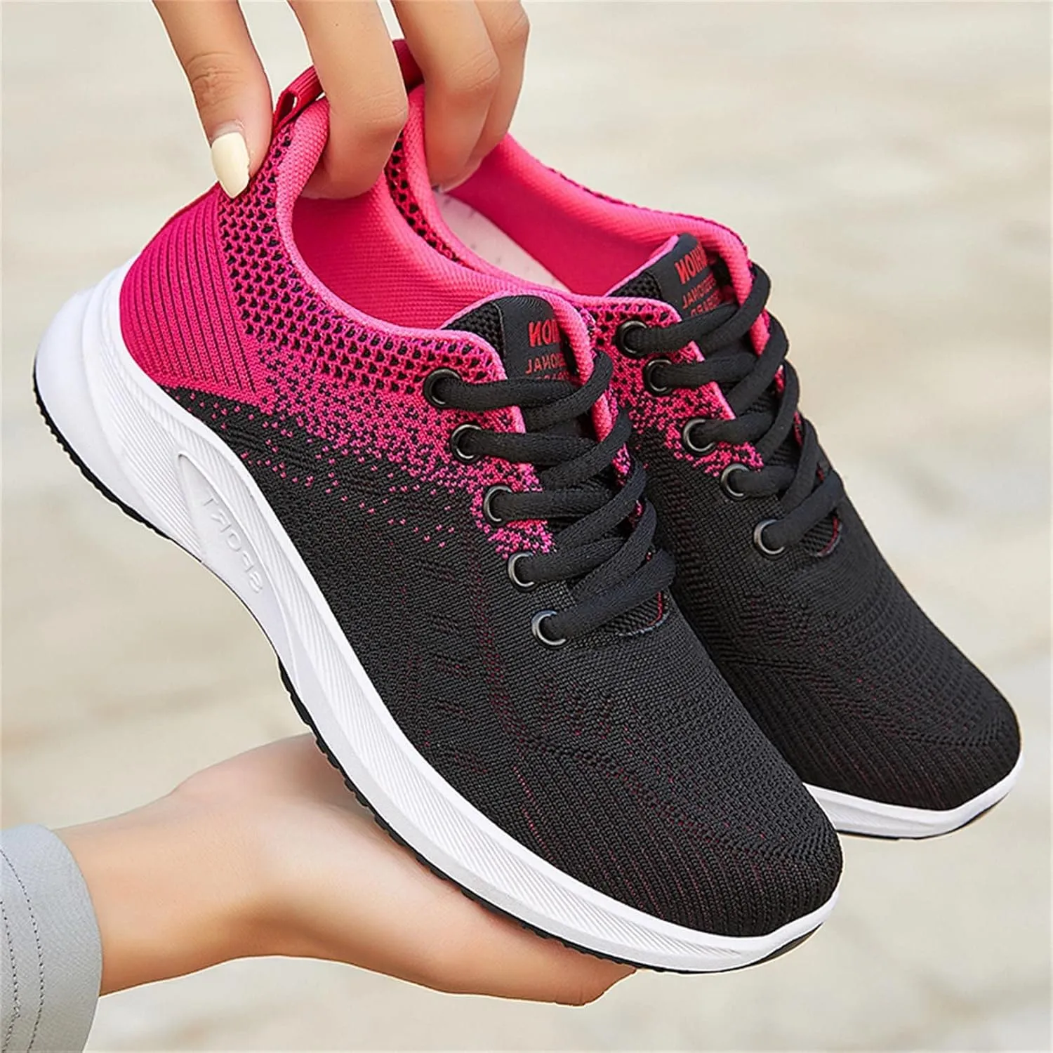 Black Wedge Gym Shoes for Women Women Shoes Size 8 Slip On Boots Walking Shoes for Women with Arch Support and Comfort Women Sneakers Size 6 Wide Tenis Antideslizante para Mujer De Cocina