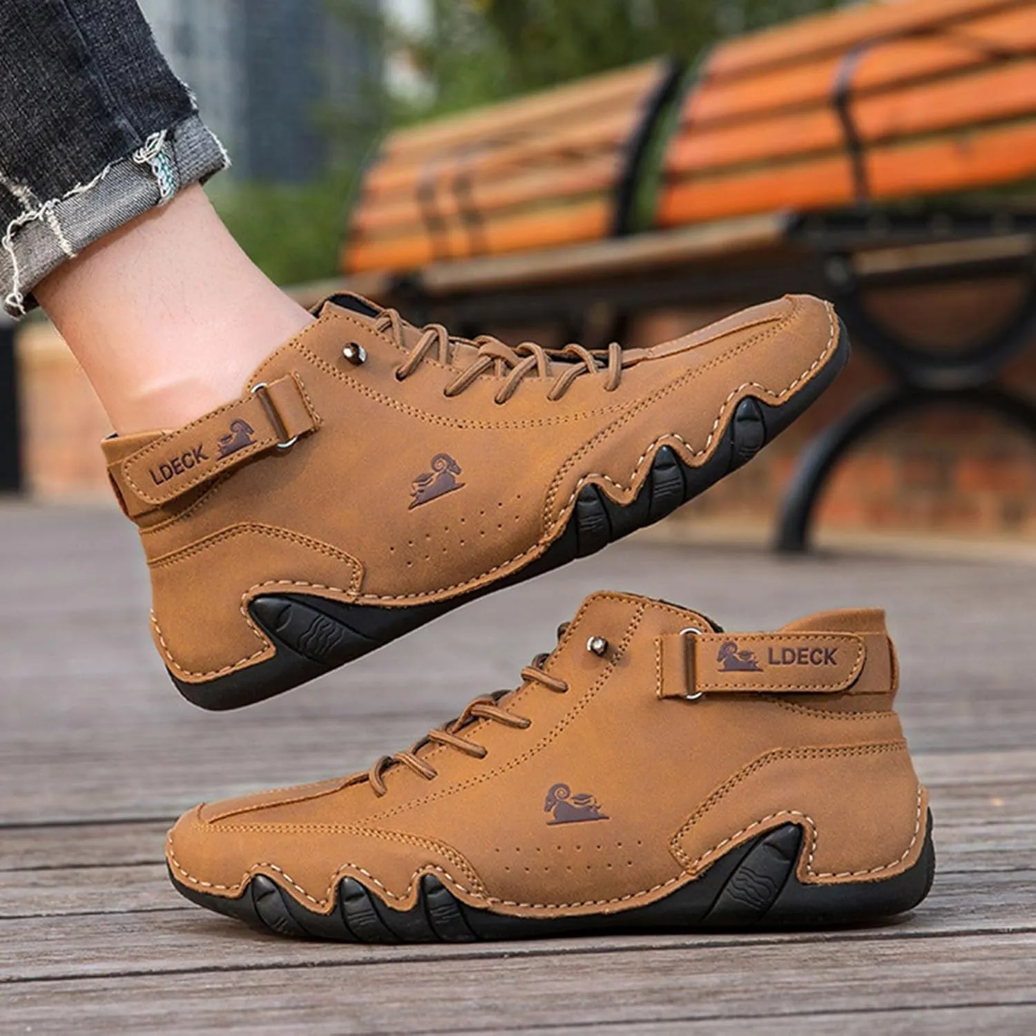 Boots Spring/Summer Border Popular High Top Men's Shoes Casual Short Boots Slip on Casual Shoes for Men