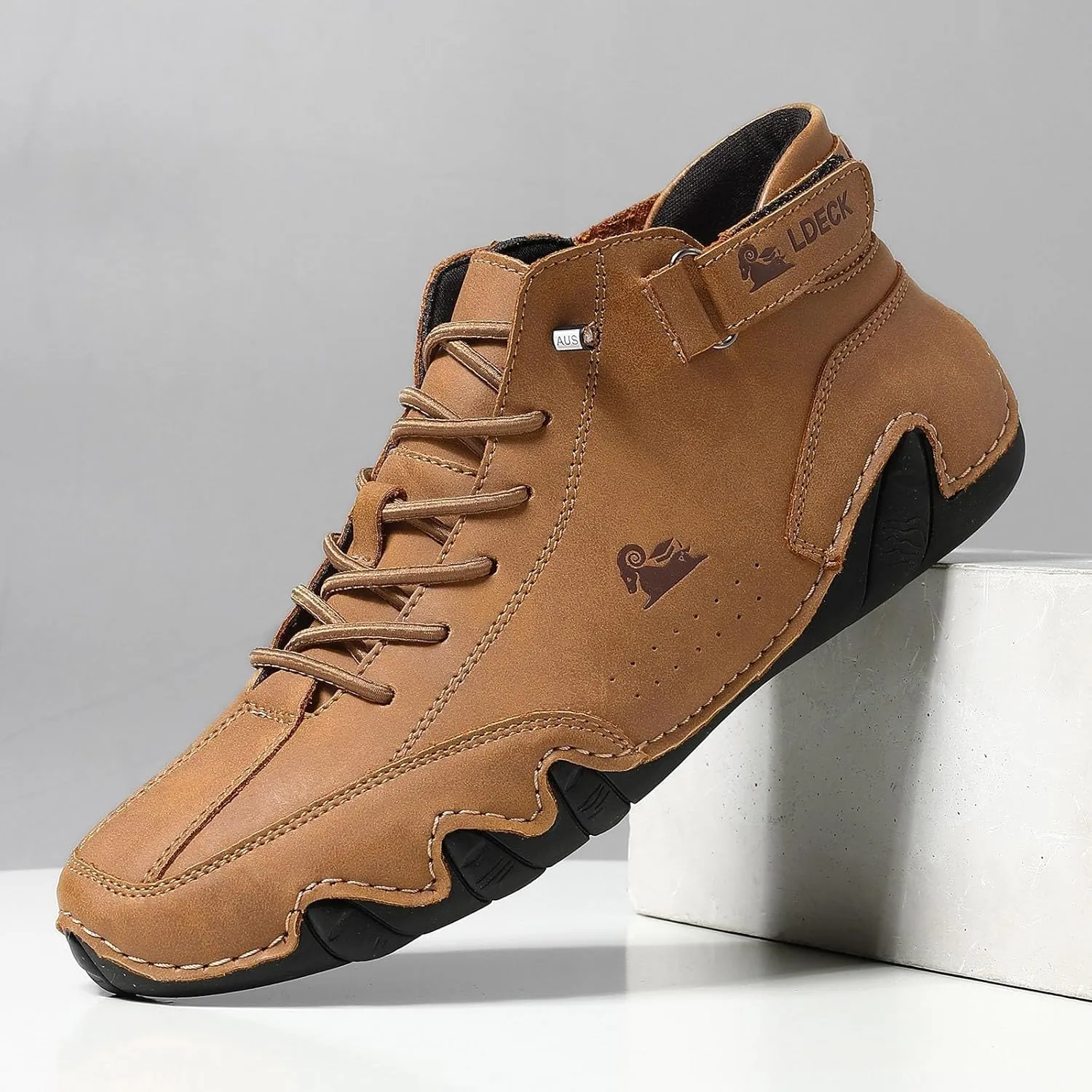 Boots Spring/Summer Border Popular High Top Men's Shoes Casual Short Boots Slip on Casual Shoes for Men