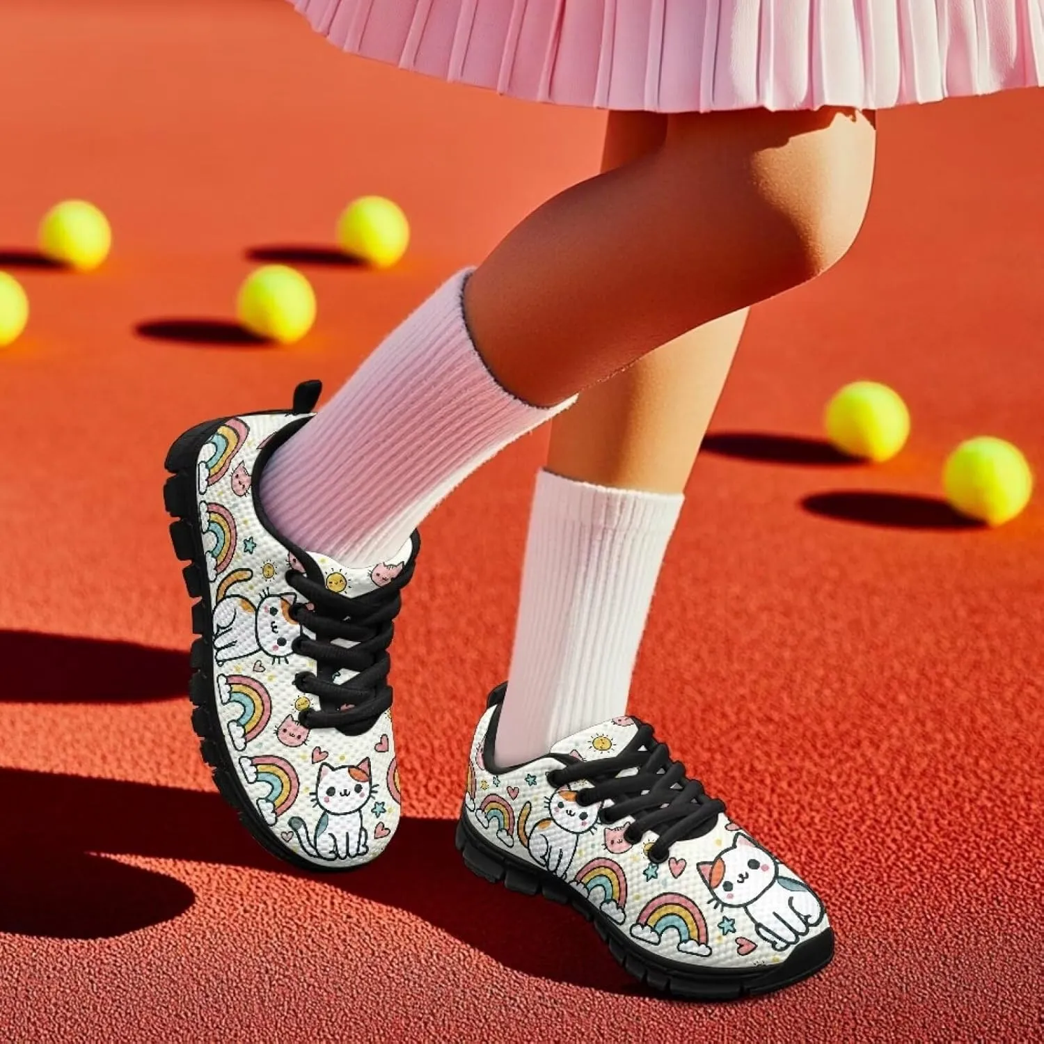 Boys Girls Cartoon Animal Sneakers Non Slip Breathable Sports Running Shoes Lightweight Comfortable Casual Walking Shoes