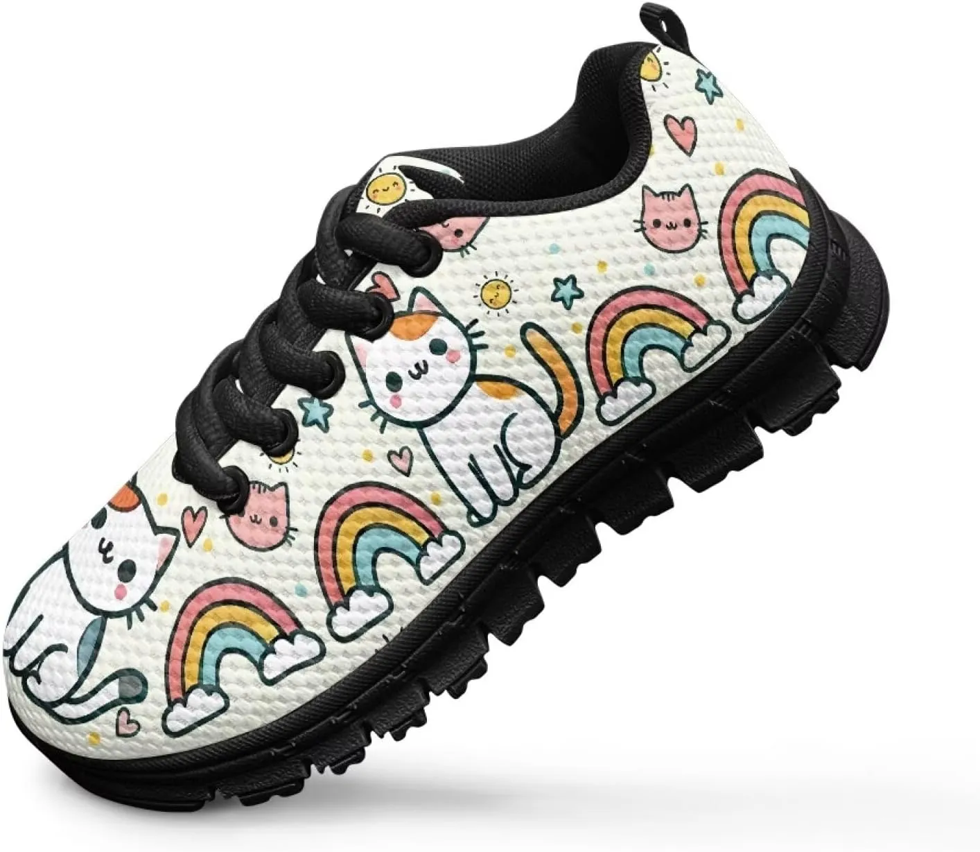 Boys Girls Cartoon Animal Sneakers Non Slip Breathable Sports Running Shoes Lightweight Comfortable Casual Walking Shoes