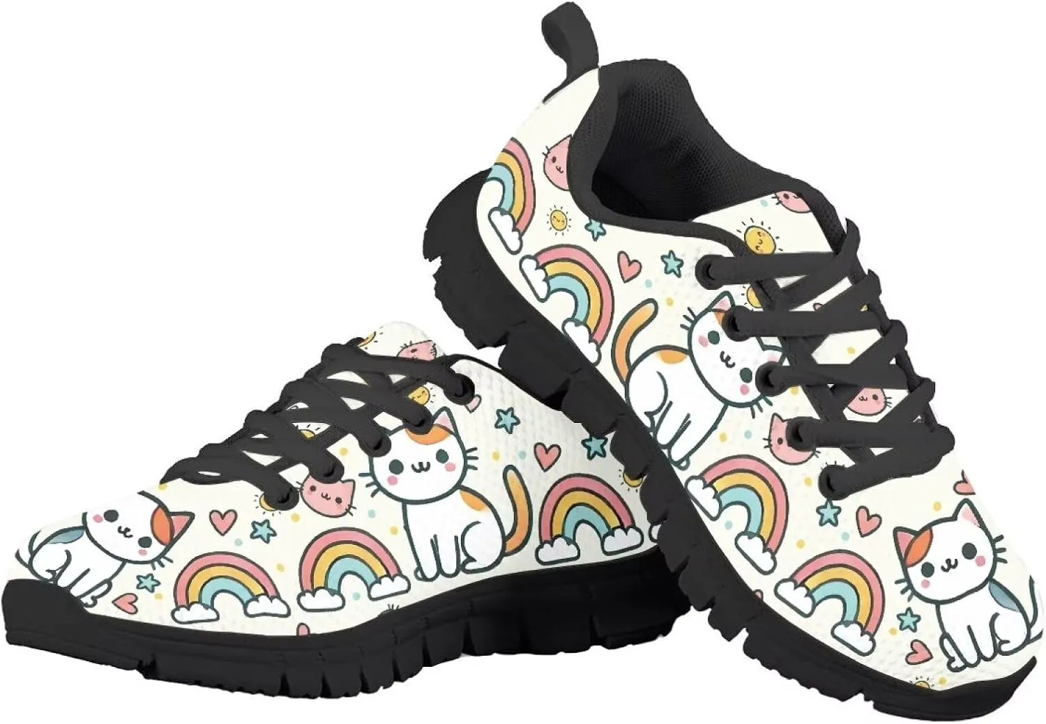 Boys Girls Cartoon Animal Sneakers Non Slip Breathable Sports Running Shoes Lightweight Comfortable Casual Walking Shoes