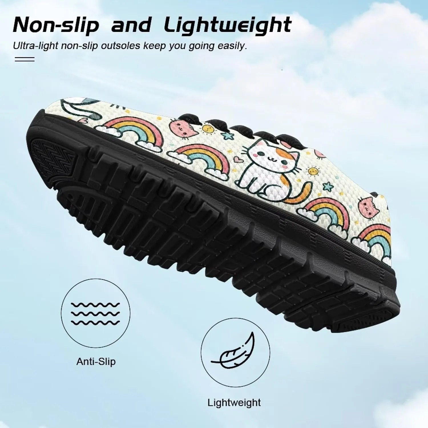 Boys Girls Cartoon Animal Sneakers Non Slip Breathable Sports Running Shoes Lightweight Comfortable Casual Walking Shoes