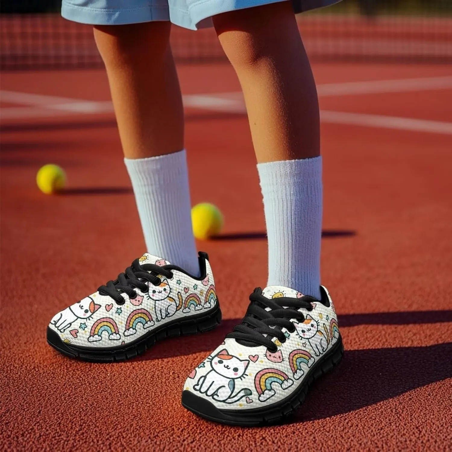 Boys Girls Cartoon Animal Sneakers Non Slip Breathable Sports Running Shoes Lightweight Comfortable Casual Walking Shoes