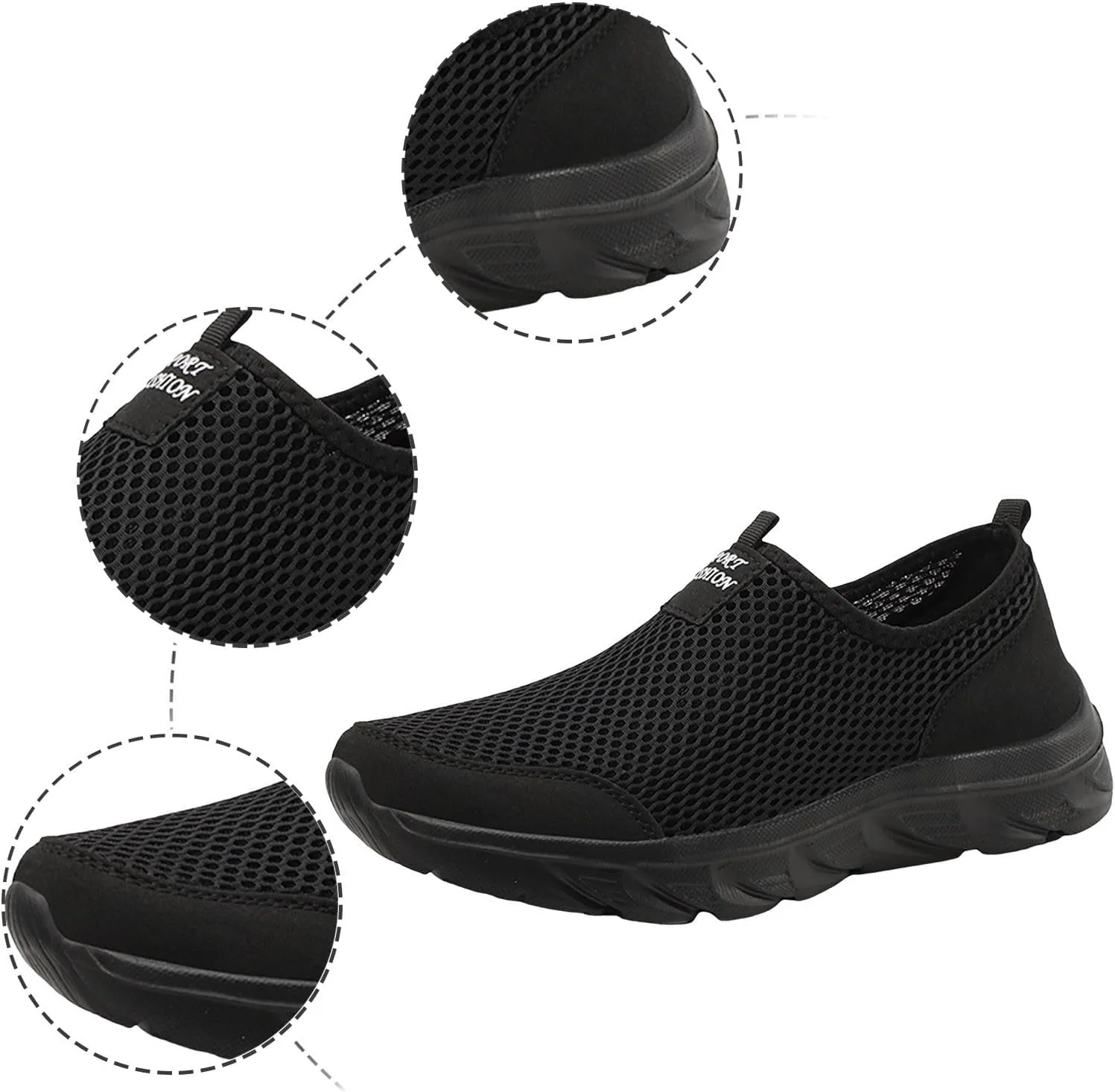 Breathable Slip on Shoes for Men Slip on Lightweight Breathable Fashion Sneaker Business Casual Versatile Shoes