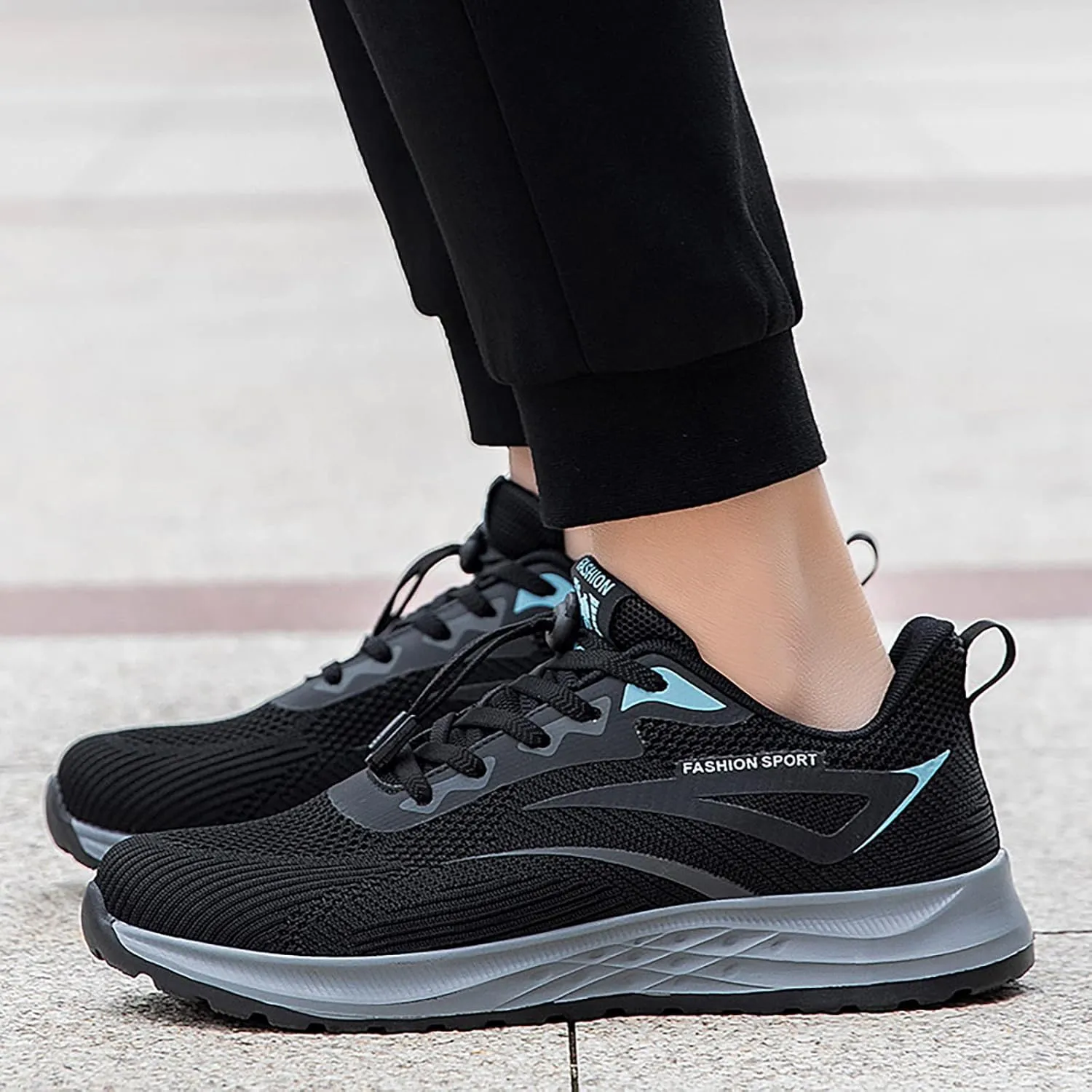 Breathable Walking Shoes for Men Breathable Elastic Fly Woven Mesh Sneaker Fashion Lightweight Sneakers for Men