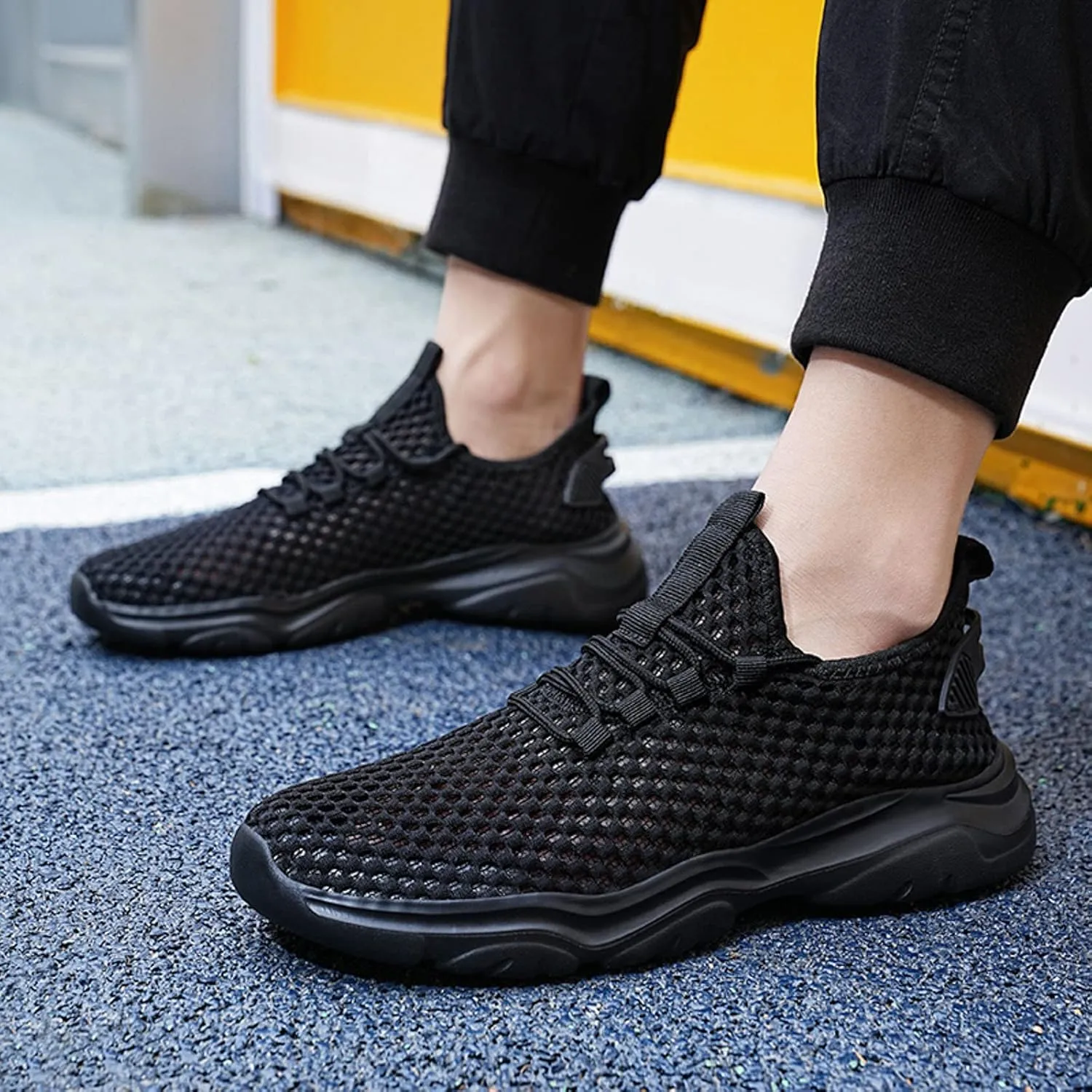 Breathable Walking Shoes for Men Lightweight Breathable Slip on Running Shoe Lightweight Diabetic Shoes for Men