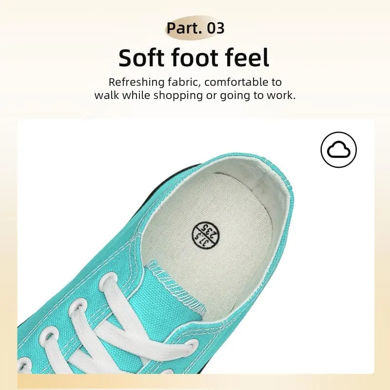 Canvas Shoes for Women Men Low Top Lace Up Sneakers Canvas Fashion Sneakers Classic Casual Walking Shoes Comfortable Breathable