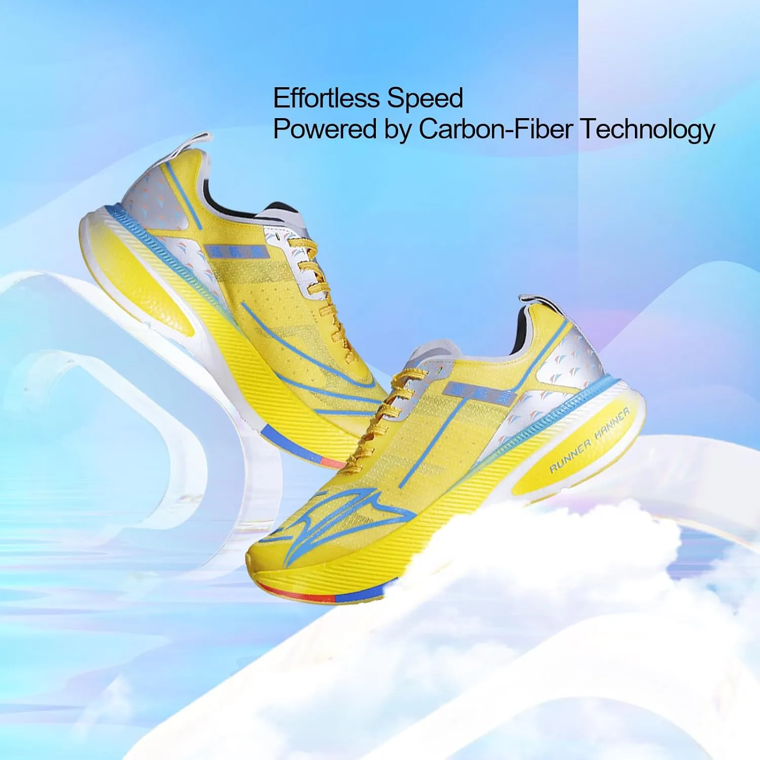 Carbon Plate Running Shoes for Men – Cushioned, Lightweight, Breathable, Non-Slip Road Sneakers