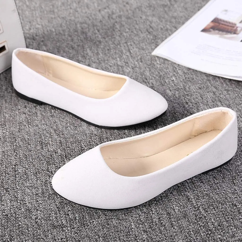 Casual Boat Loafers Shoes for Women Mesh Slip on Loafers Soft White Flats Lug Sole Comfortable Slip on