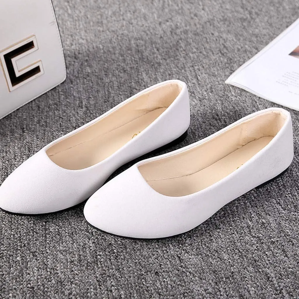 Casual Boat Loafers Shoes for Women Mesh Slip on Loafers Soft White Flats Lug Sole Comfortable Slip on