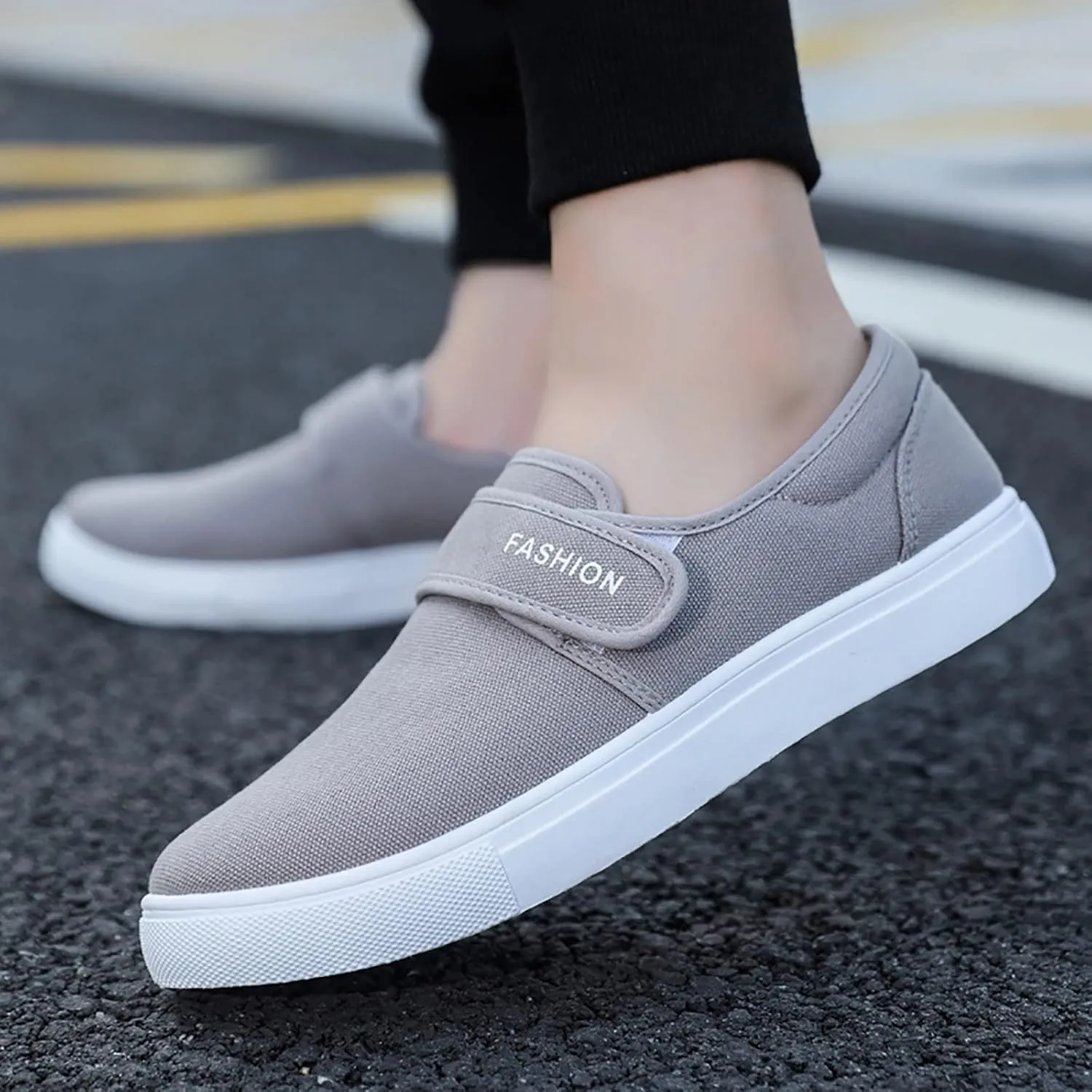Casual Dress Shoes Canvas for Men Low Top Walking Shoes Fashion Casual