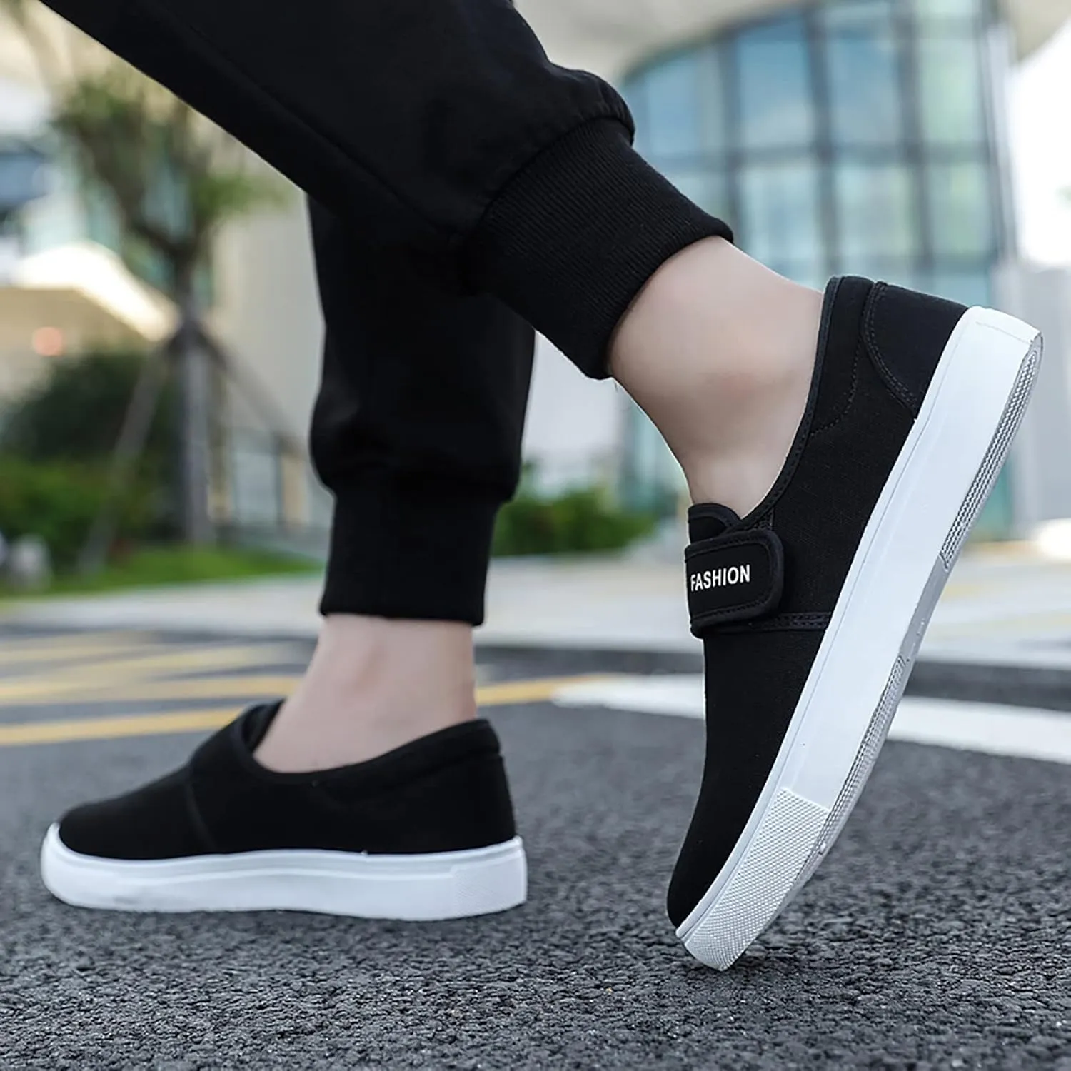 Casual Dress Shoes Canvas for Men Low Top Walking Shoes Fashion Casual