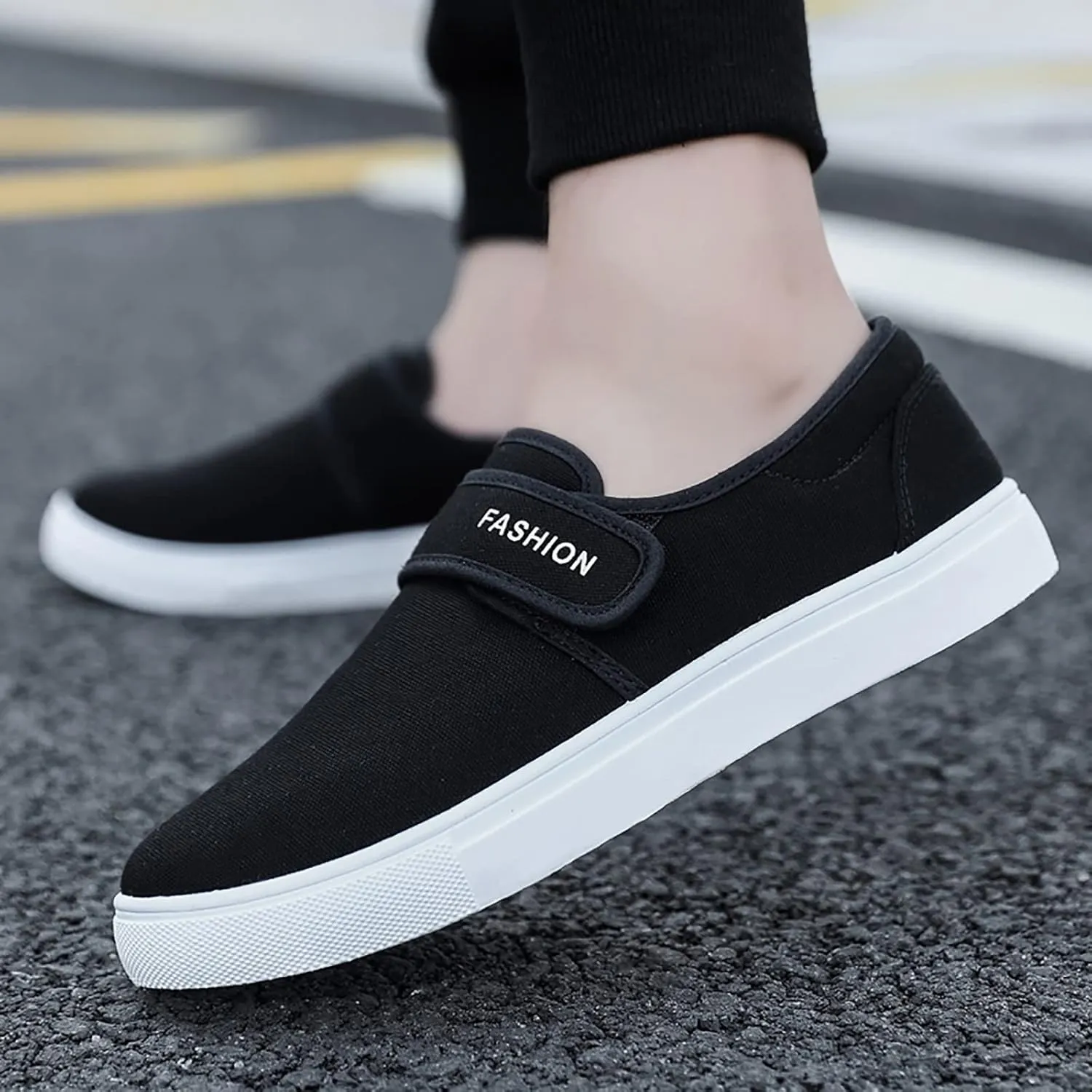 Casual Dress Shoes Canvas for Men Low Top Walking Shoes Fashion Casual