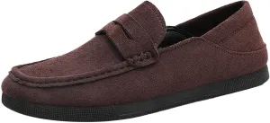 Casual Dress Shoes Men Casual Shoes Fashionable New Pattern Simple Pure Color Comfortable Round Toe Flat Bottom All