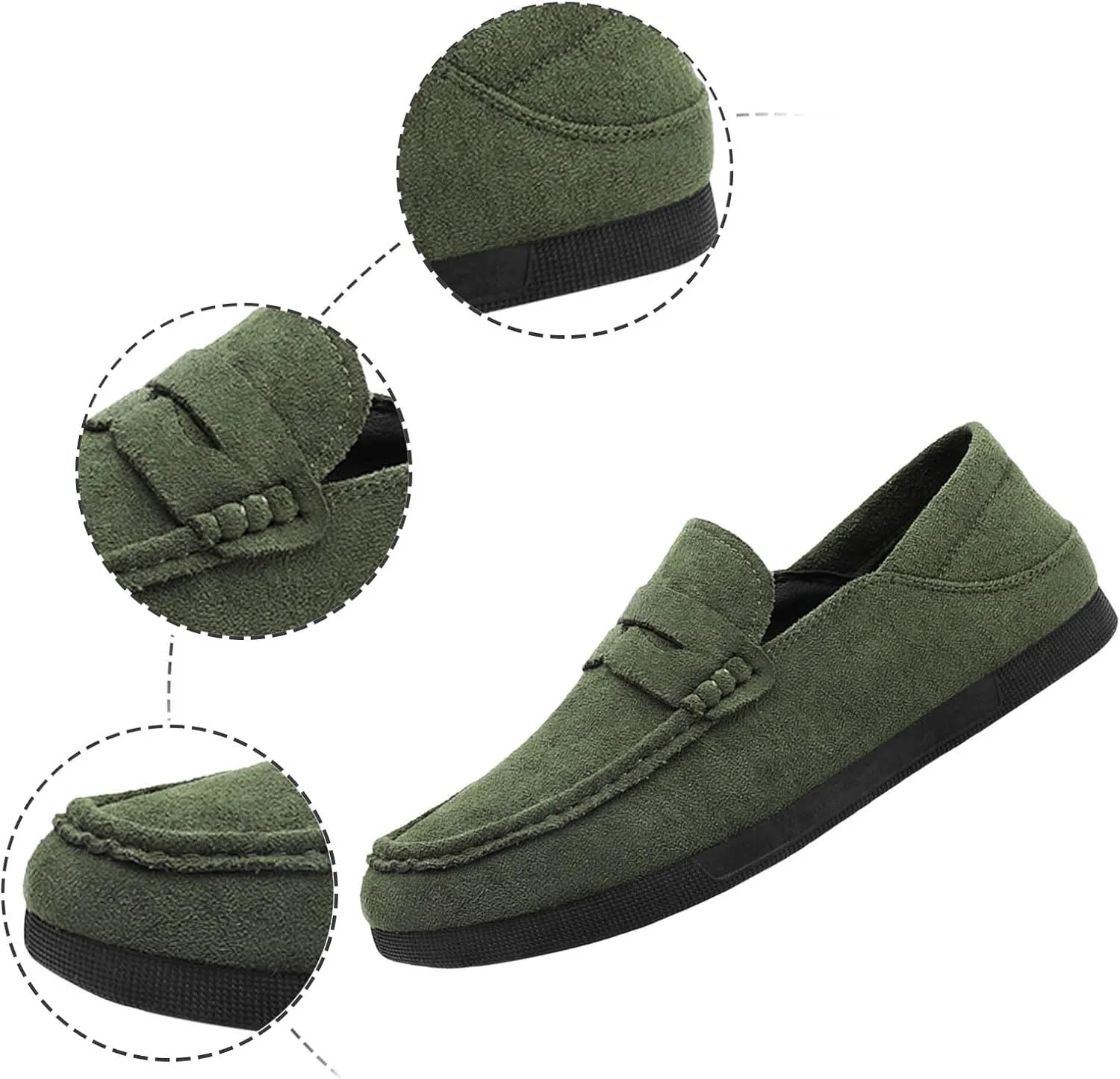 Casual Dress Shoes Men Casual Shoes Fashionable New Pattern Simple Pure Color Comfortable Round Toe Flat Bottom All