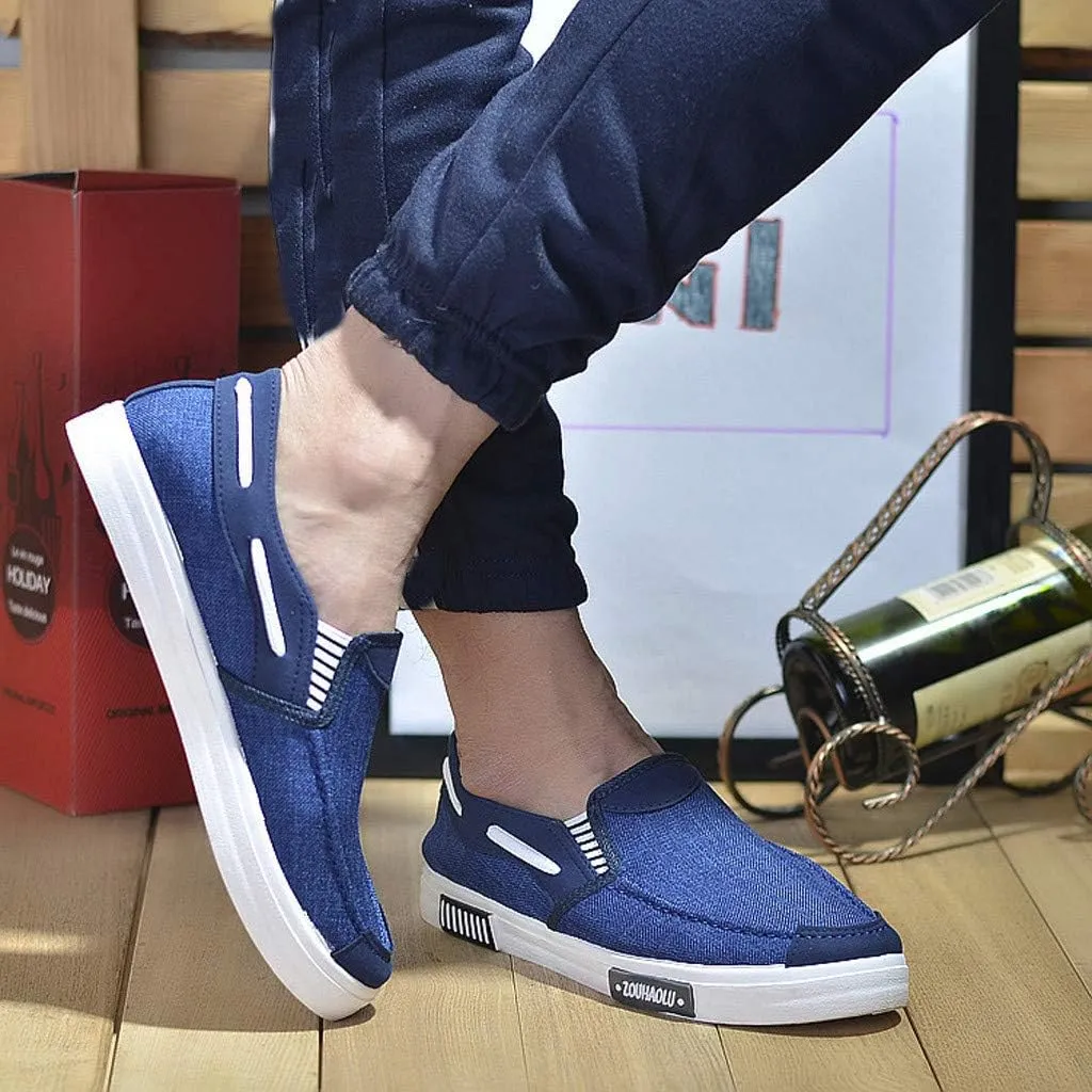 Casual Dress Shoes Men's Canvas Casual Flat Shoes Breathable Comfortable Soft Lightweight