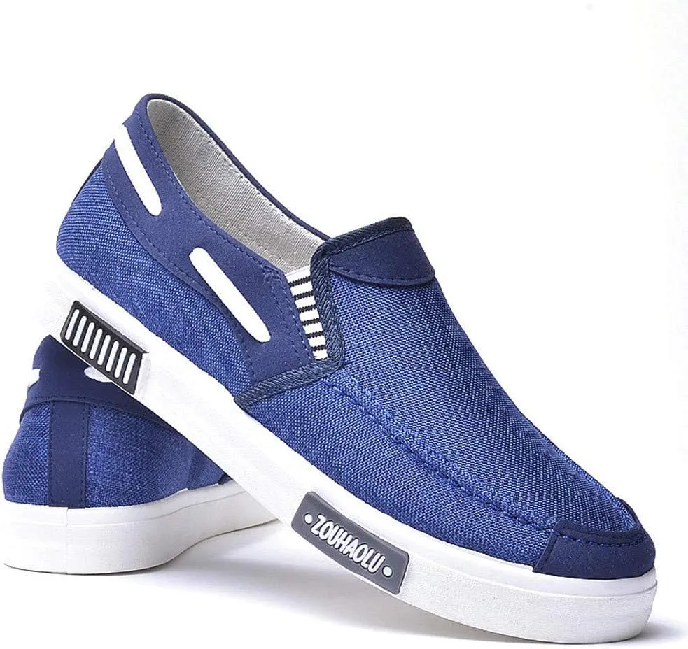 Casual Dress Shoes Men's Canvas Casual Flat Shoes Breathable Comfortable Soft Lightweight