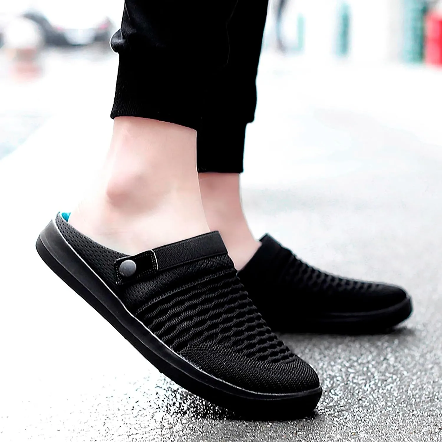 Casual Dress Shoes Men's Hollow Mesh Casual Sneakers Summer Sandals Breathable Shoes A Slip On Beach