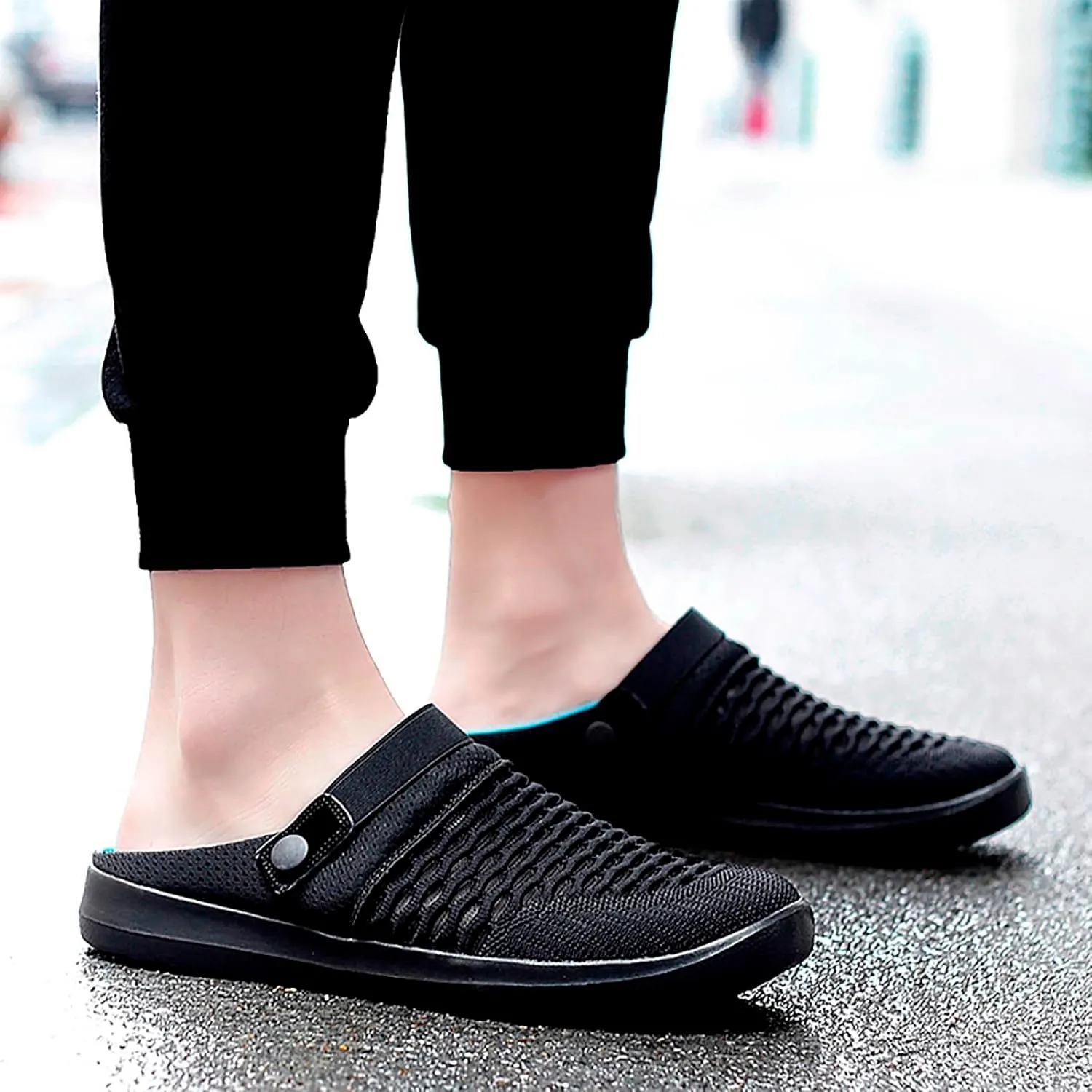 Casual Dress Shoes Men's Hollow Mesh Casual Sneakers Summer Sandals Breathable Shoes A Slip On Beach