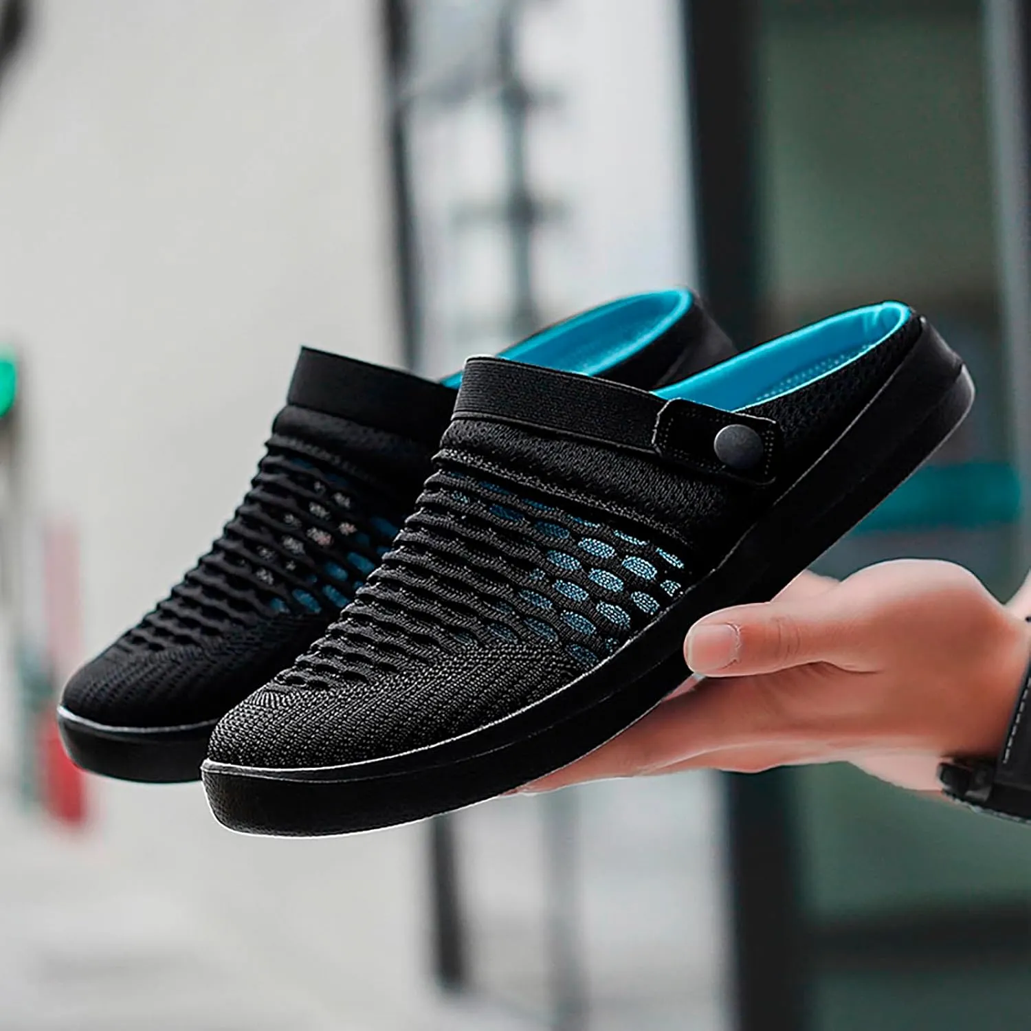 Casual Dress Shoes Men's Hollow Mesh Casual Sneakers Summer Sandals Breathable Shoes A Slip On Beach