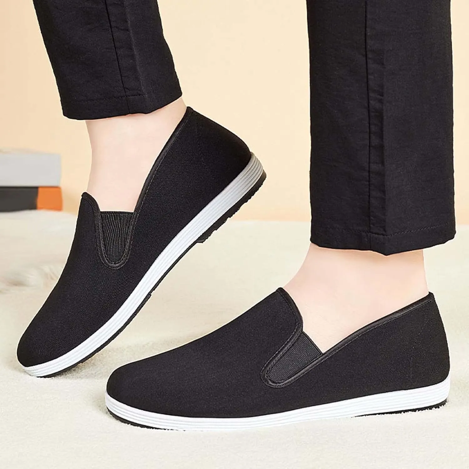 Casual Shoes for Men Fashion Men Casual Shoes Flat Lightweight Comfortable Solid Color Shallow Slip On Simple
