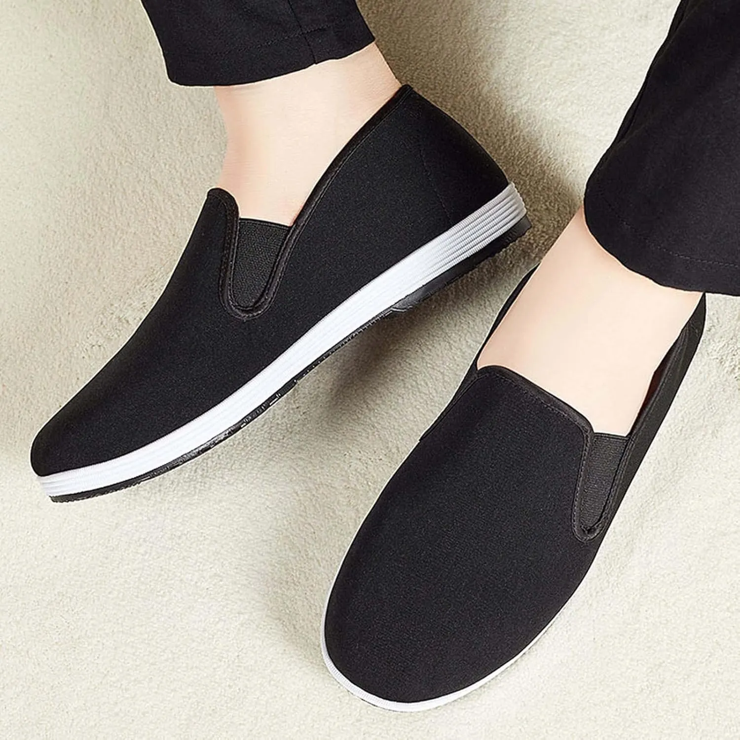 Casual Shoes for Men Fashion Men Casual Shoes Flat Lightweight Comfortable Solid Color Shallow Slip On Simple