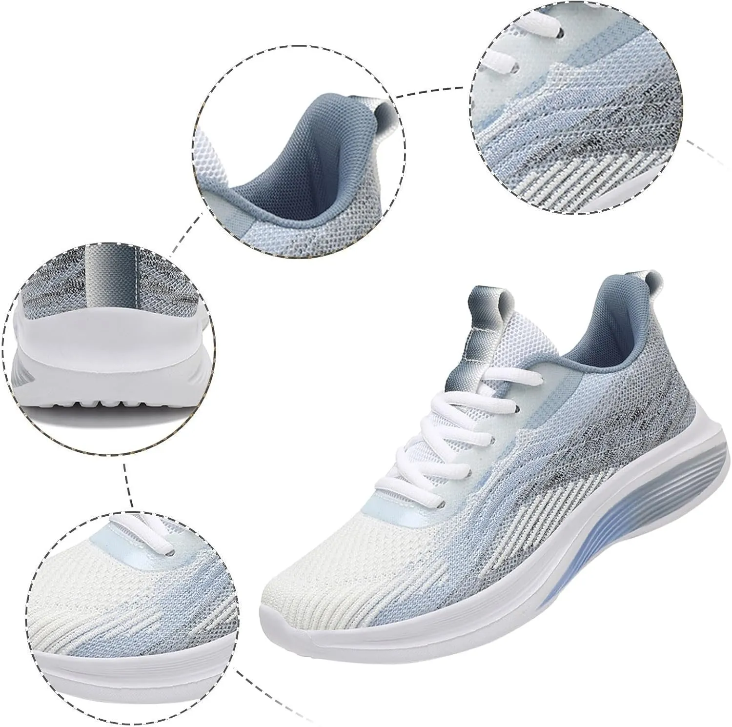 Casual Walking Shoes Men Casual Shoes New Pattern Color Matching Couple Lightweight and Non Slip Lace Up Mesh