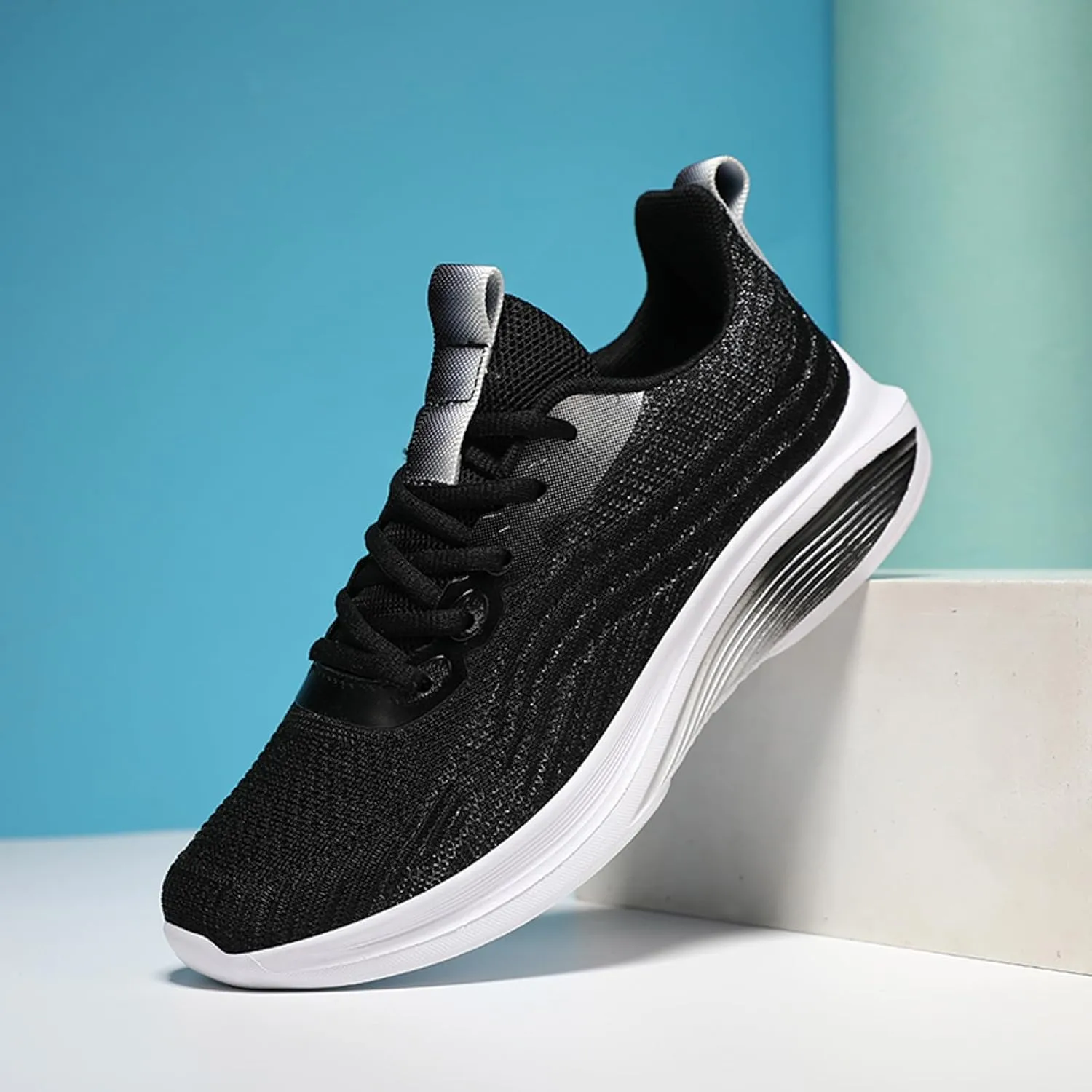 Casual Walking Shoes Men Casual Shoes New Pattern Color Matching Couple Lightweight and Non Slip Lace Up Mesh