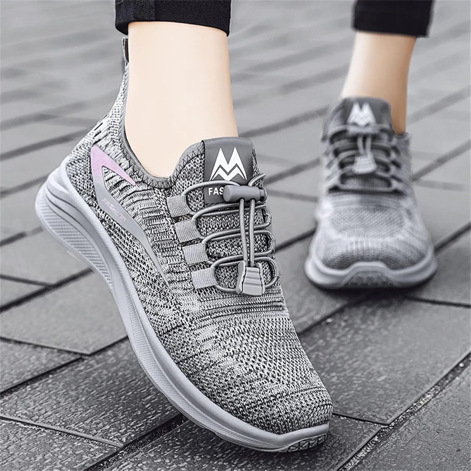 Classic Athletic Skateboard Sneakers for Women Lightweight Woven Orthopedic Walking Shoes Canvas Slip on Shoe