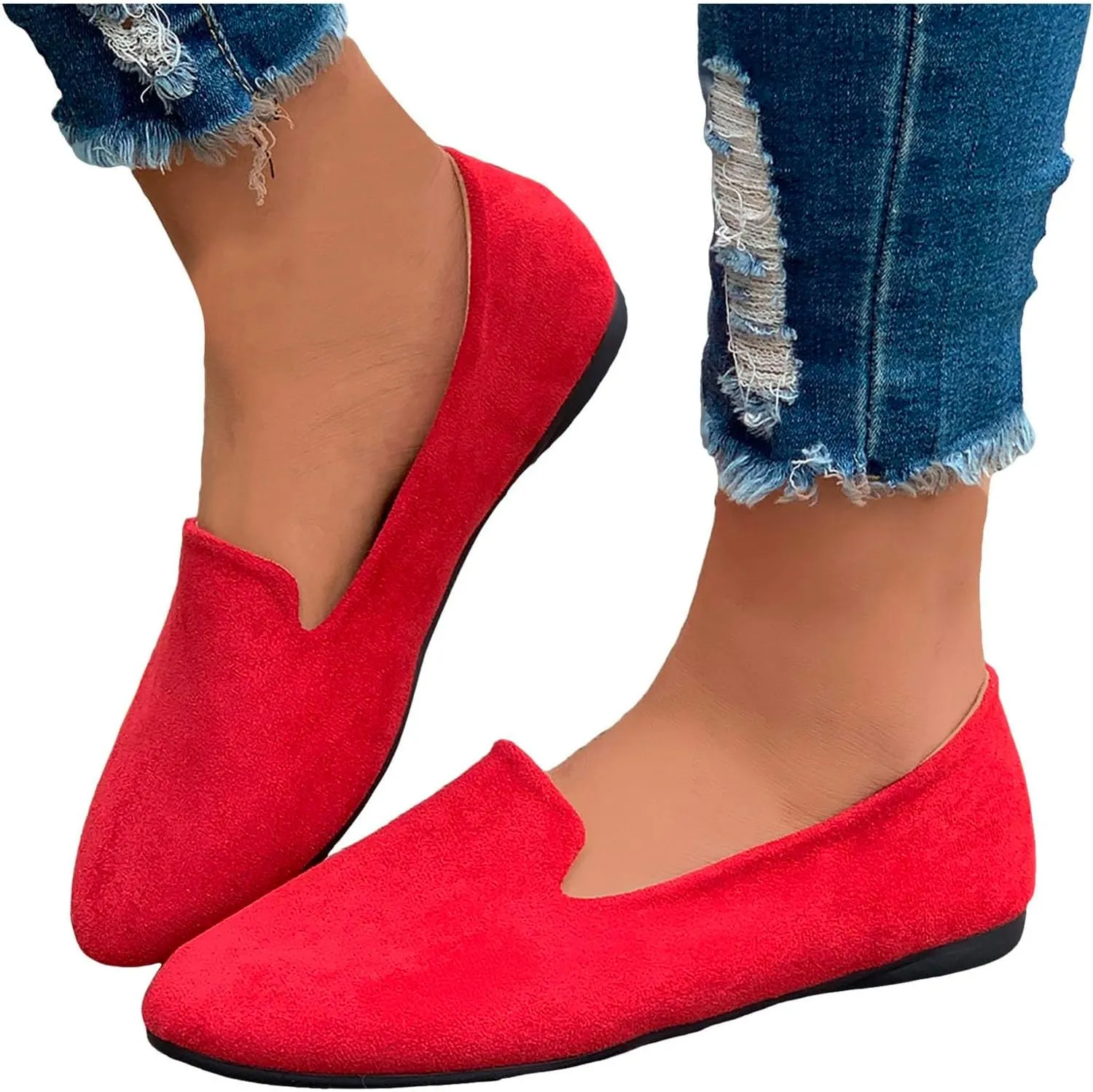 Comfortable Work Shoes Round Toe for Women Dressy Comfortable Slip On Dress Business Casual Shoes for Women