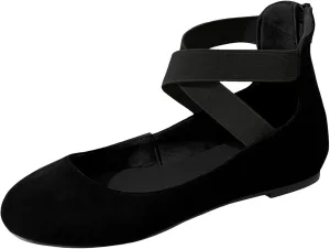 Comfotable Casual Shoes Round Toe Women Comfortable Mary Jane Ballet with Elastic Strap Casual Shoes for Women
