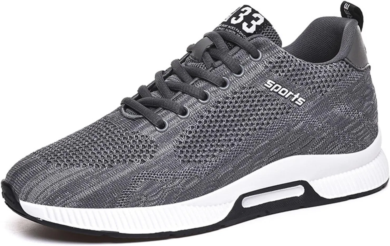 Couple Men's Elevator Shoes Men's Casual Mesh Trainers Lightweight Breathable Lace Up Sports Mens Sneaker Socks High