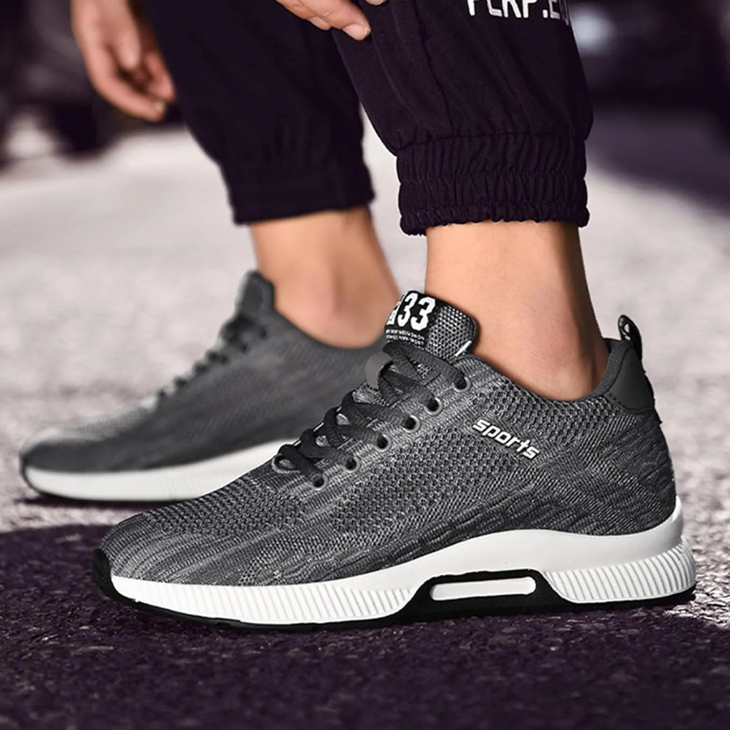 Couple Men's Elevator Shoes Men's Casual Mesh Trainers Lightweight Breathable Lace Up Sports Mens Sneaker Socks High