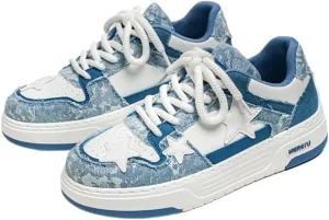 Cute Star Shoes Chunky Platform Comfy Non Slip Lightweight Casual Skate Sneakers Y2K Kawaii Pretty Pastel Retro Trendy Footwear for Women Girls Streetwear Travel Sports Back to School Birthday Gifts