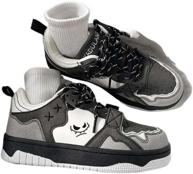 Cute Y2K Shoes with Little Monsters Design Chunky Platform Kawaii Y2K Pretty Pastel Retro Trendy Training Sneakers for Women Girls Streetwear Skateboarding Casual Everyday Outfits